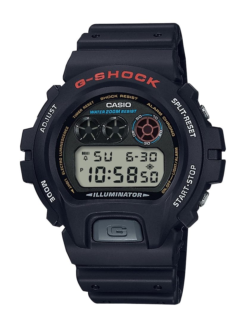 CASIO G-SHOCK 腕時計 海外モデル ELバックライト DW-6900G-1VQ ブラック並行輸入商品