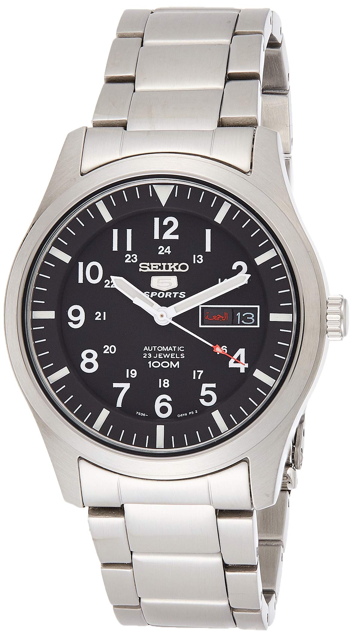 セイコーSEIKO 腕時計 セイコーファイブ スポーツ100m ミリタリー SNZG13K1 逆輸入品