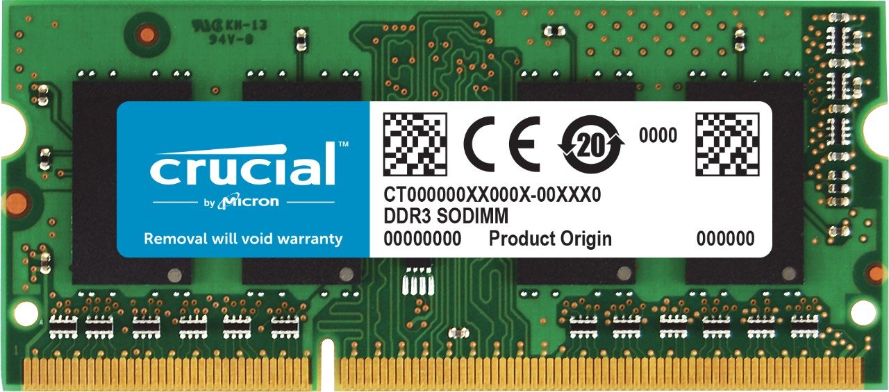 Crucial Micron製Crucialブランド DDR3 8GB 1866 MTs PC3-14900 CL13 SODIMM 204pin 1.35V1.5V CT102464BF186D