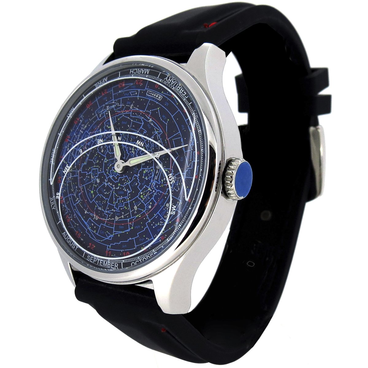 Astro II Constellation Watch - Planisphere and Astronomy Celestial Timepiece