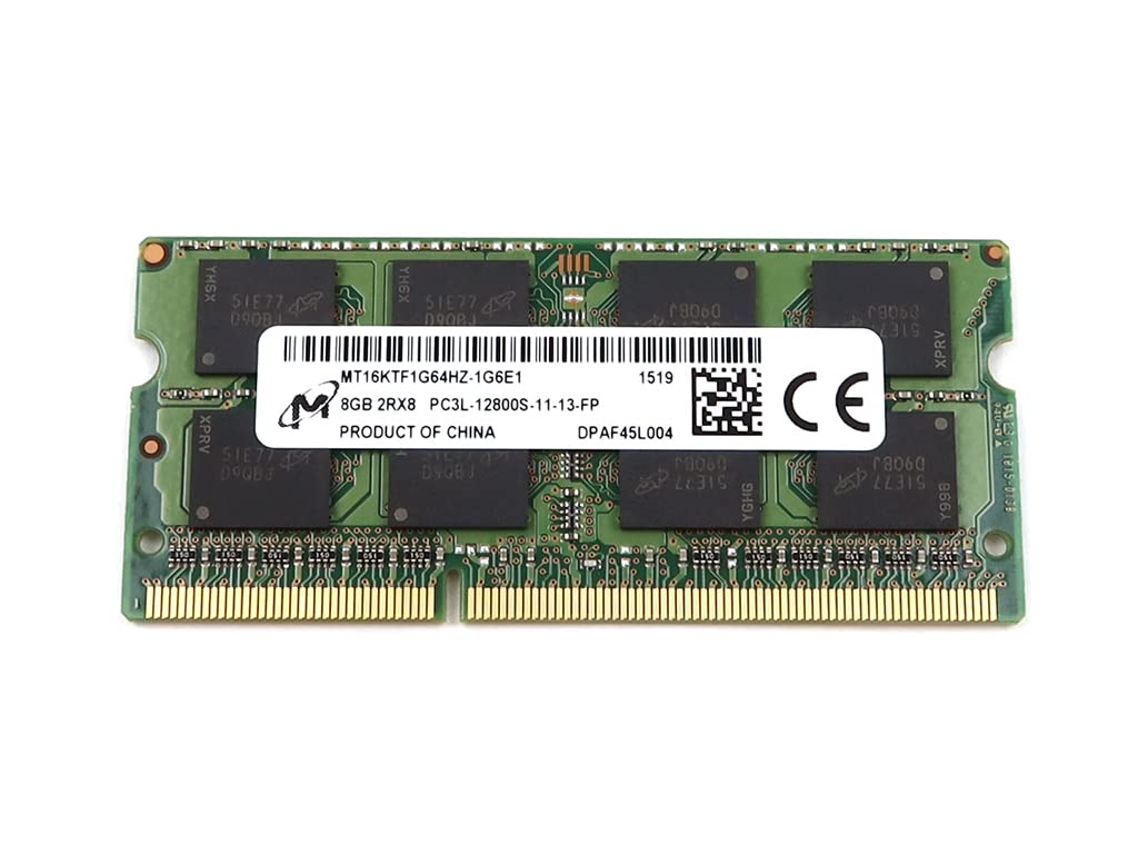 8GB Micron DDR3 1600MHz PC3-12800 1.35V ノートパソコン RAM メモリ MT16KTF1G64HZ-1G6E1 693374-001