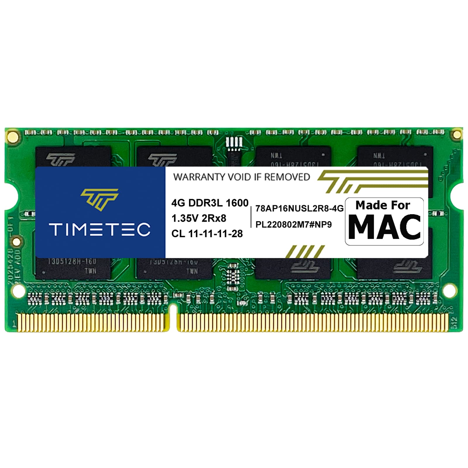 Timetec ハイニックス半導体 IC アップル 4 GB DDR3L 1600 MHz PC3L 12800 SODIMM メモリのアップグレード