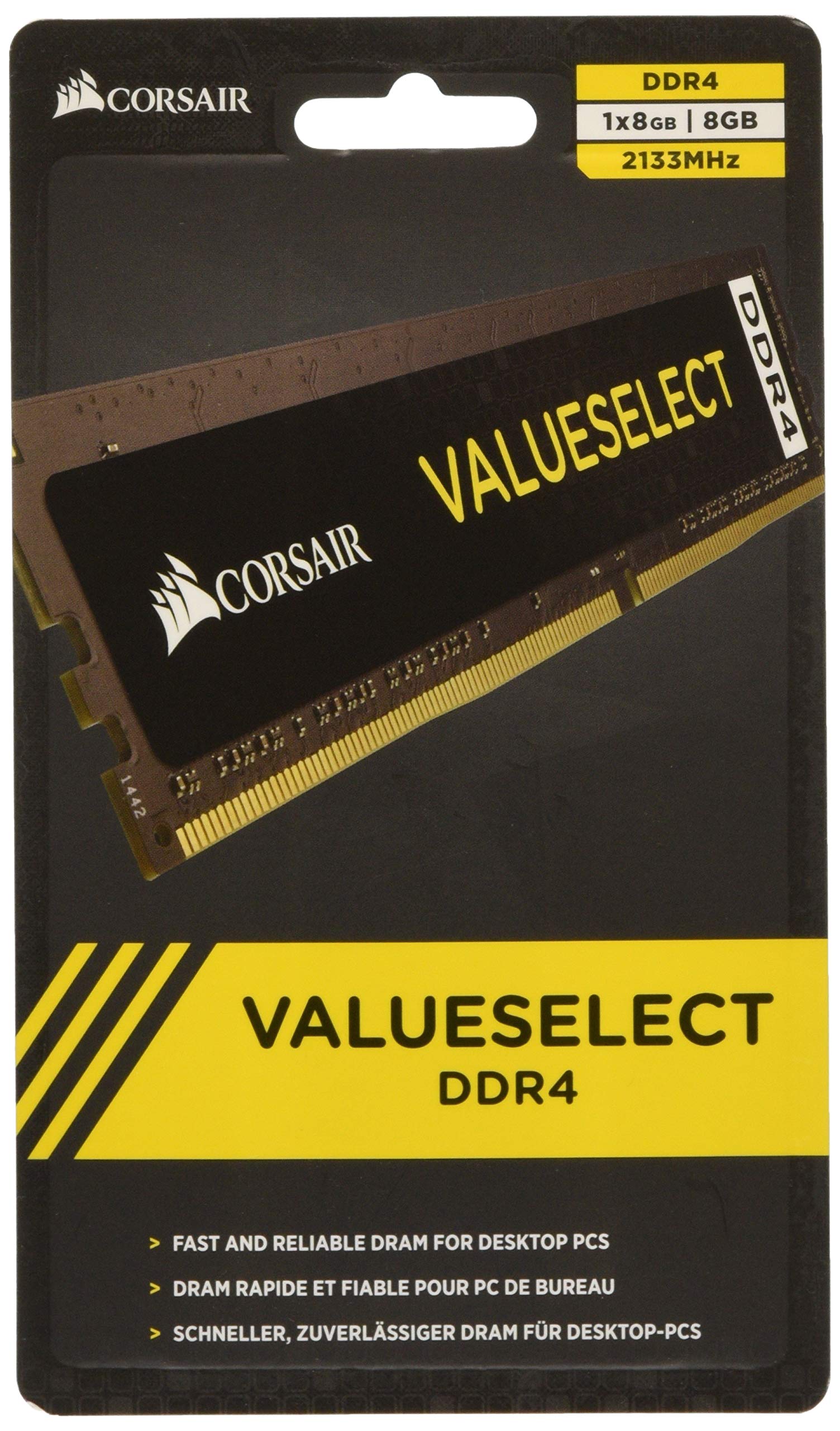 CORSAIR DDR4 メモリモジュール Value Select Series 8GB1枚キット CMV8GX4M1A2133C15