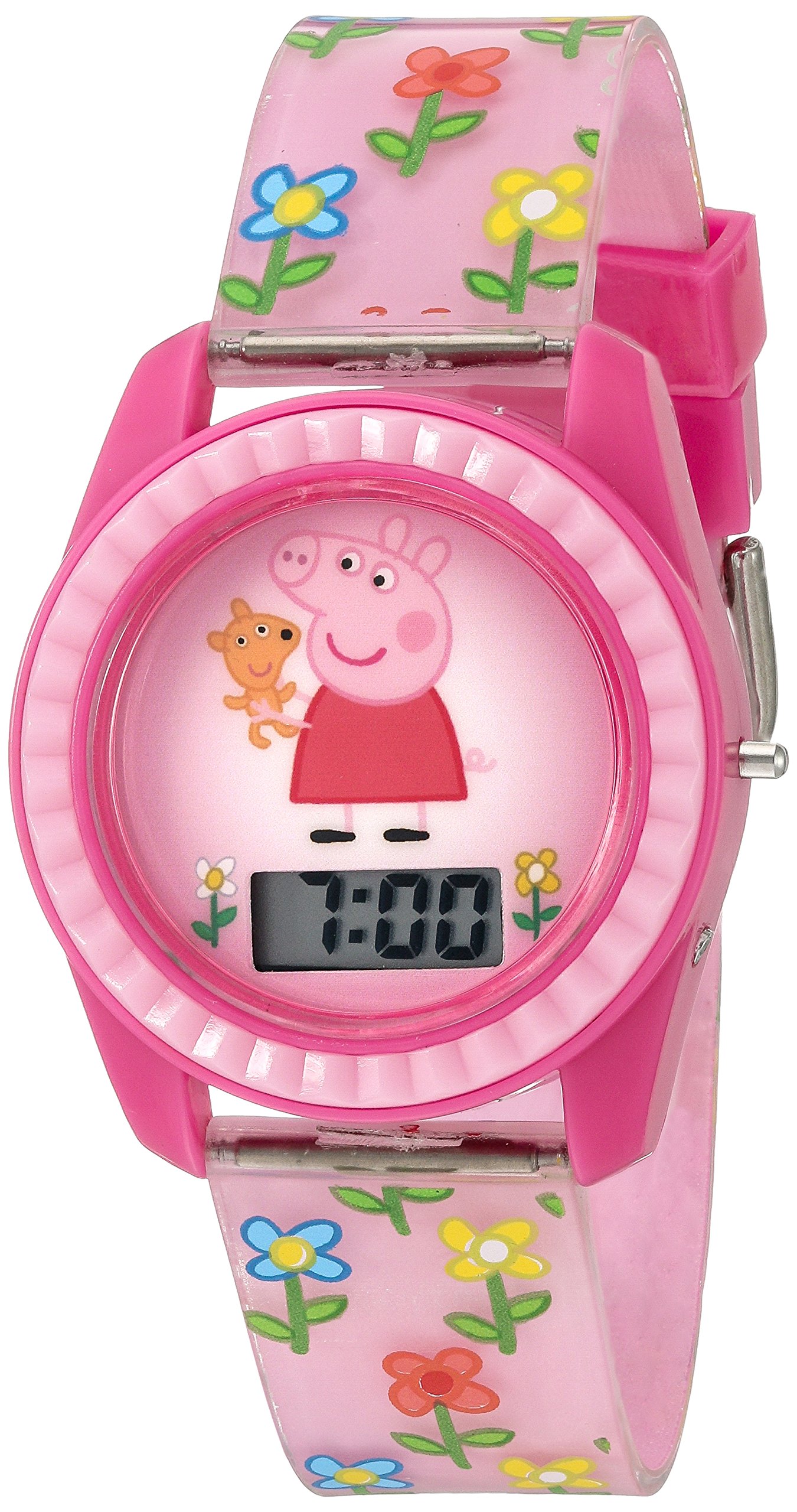Peppa Pig Girl'sクォーツプラスチック腕時計カラーピンクモデル ppg4005