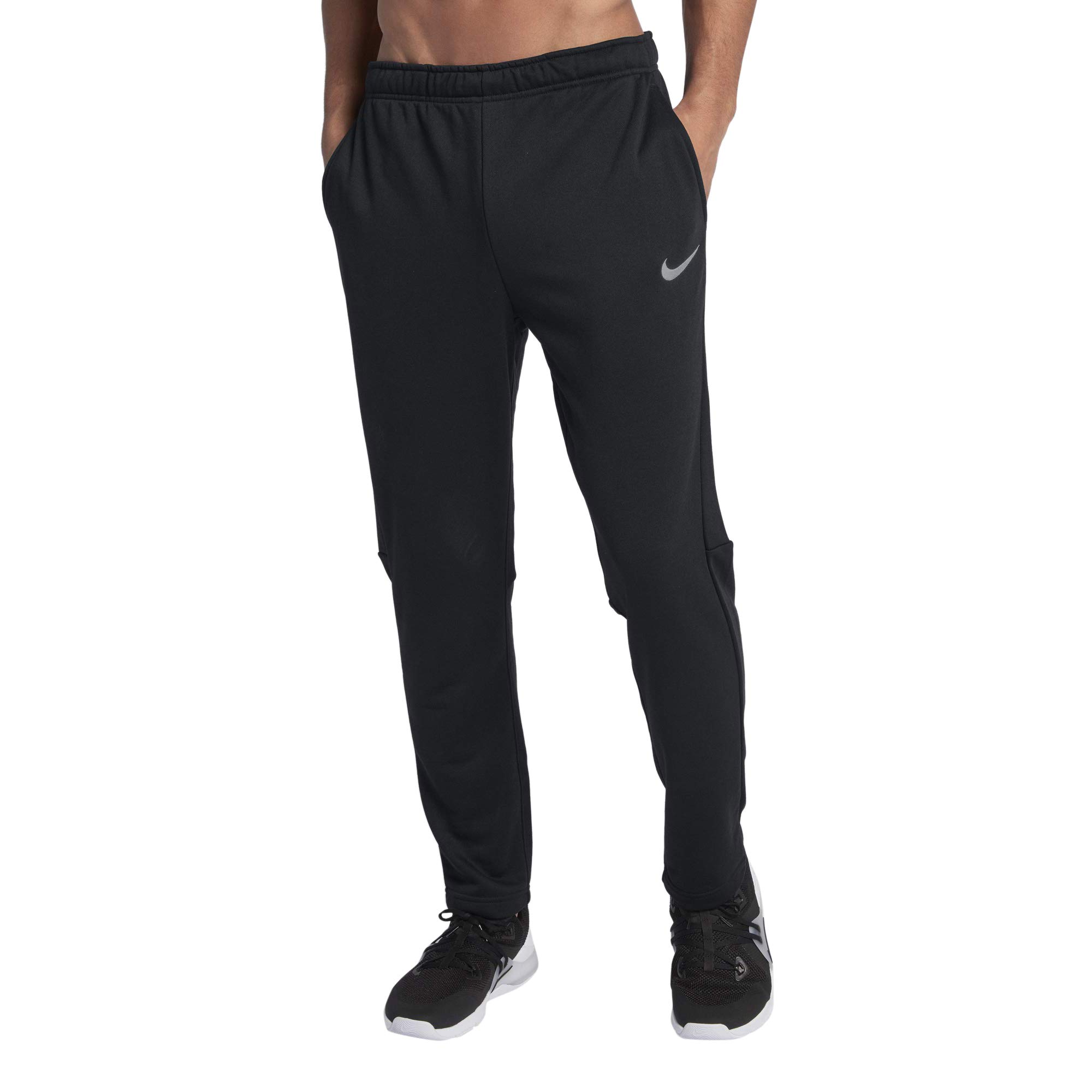Nike Mens Dry Fleece Training Pants BlackWhite Large