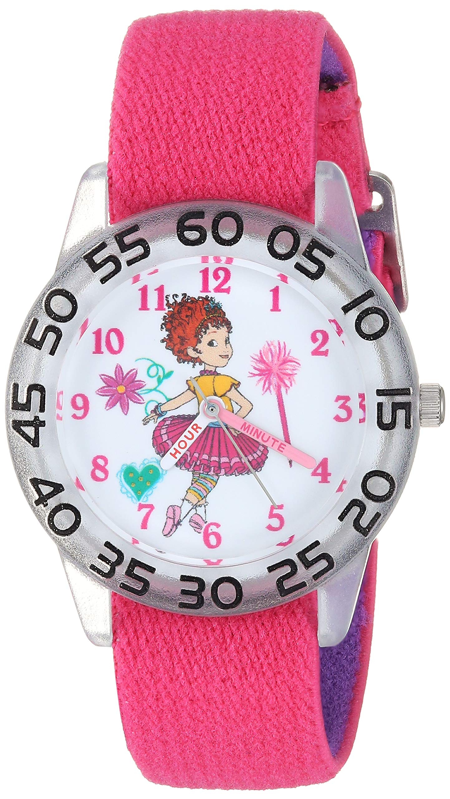 Disney Girls Fancy Nancy Analog-Quartz Watch with Nylon Strap Pink 16.3 Model WDS000587