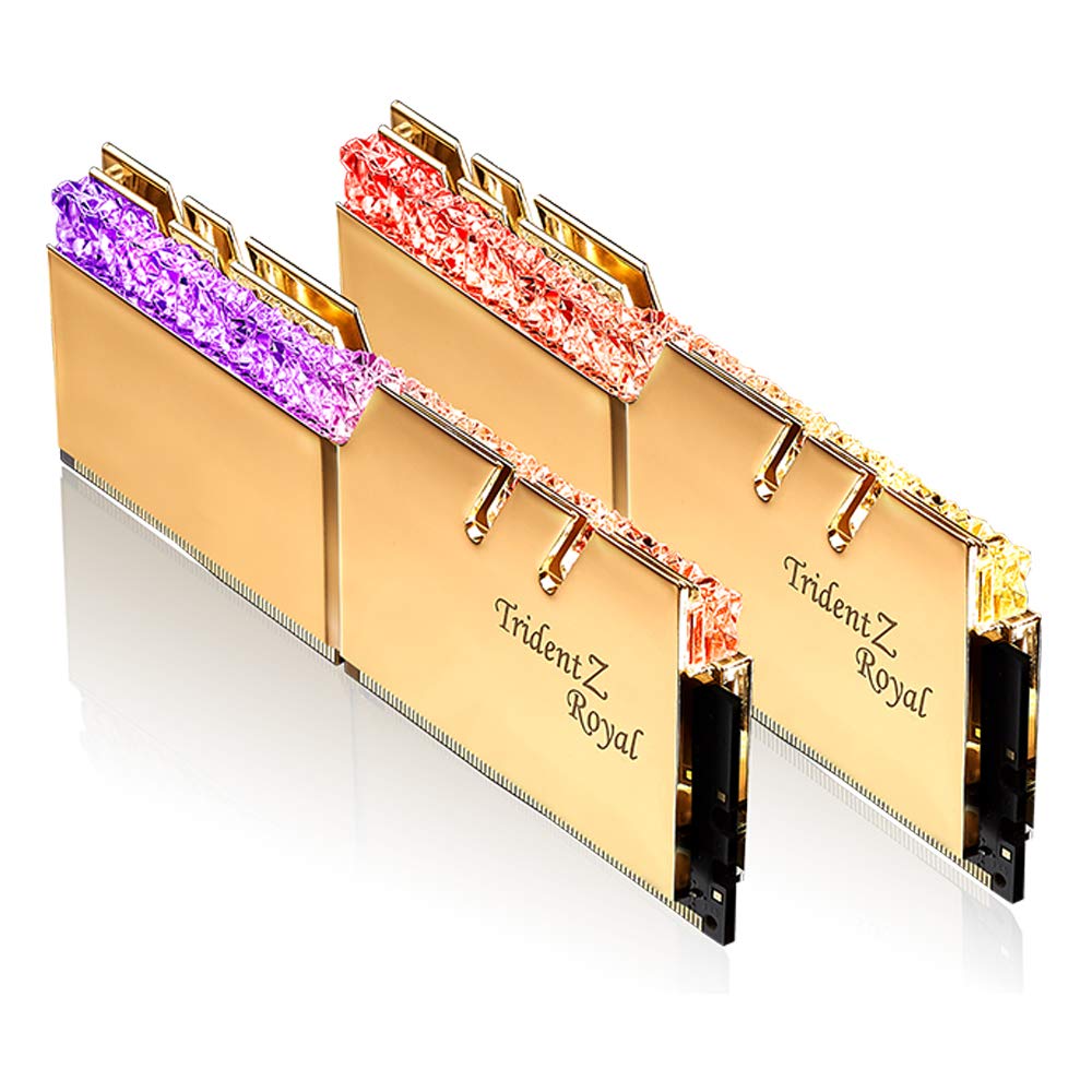 G.SKILL F4-3200C16D-16GTRG DDR4-32008GB x2枚 デスクトップ用メモリ Trident Z Royalシリーズ ゴールド