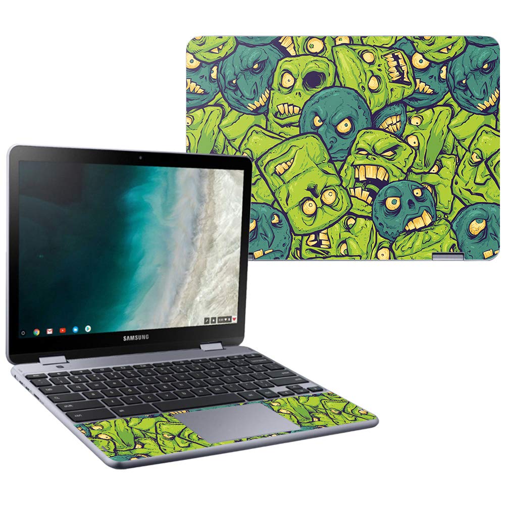 MightySkins Skin Compatible with Samsung Chromebook Plus LTE 2018 - Monster Pattern Protective Durable and Unique Vinyl