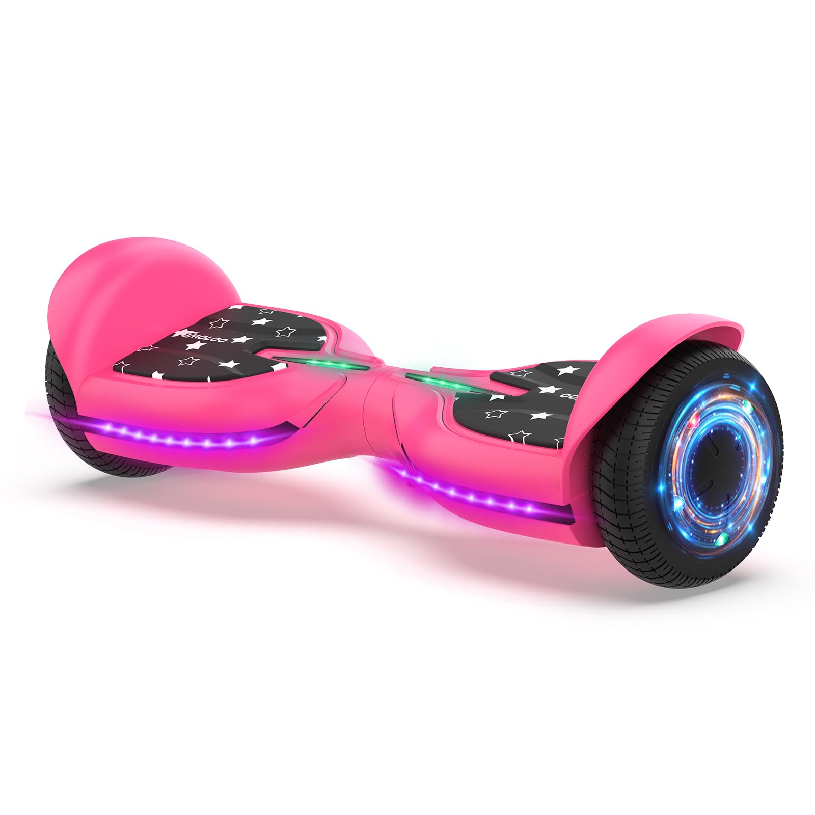 TOMOLOO Music-Rhythmed Hoverboard 6.5 inch Electric Scooter - UL2272 Certificated with Bluetooth Speaker LED Lights Kids and