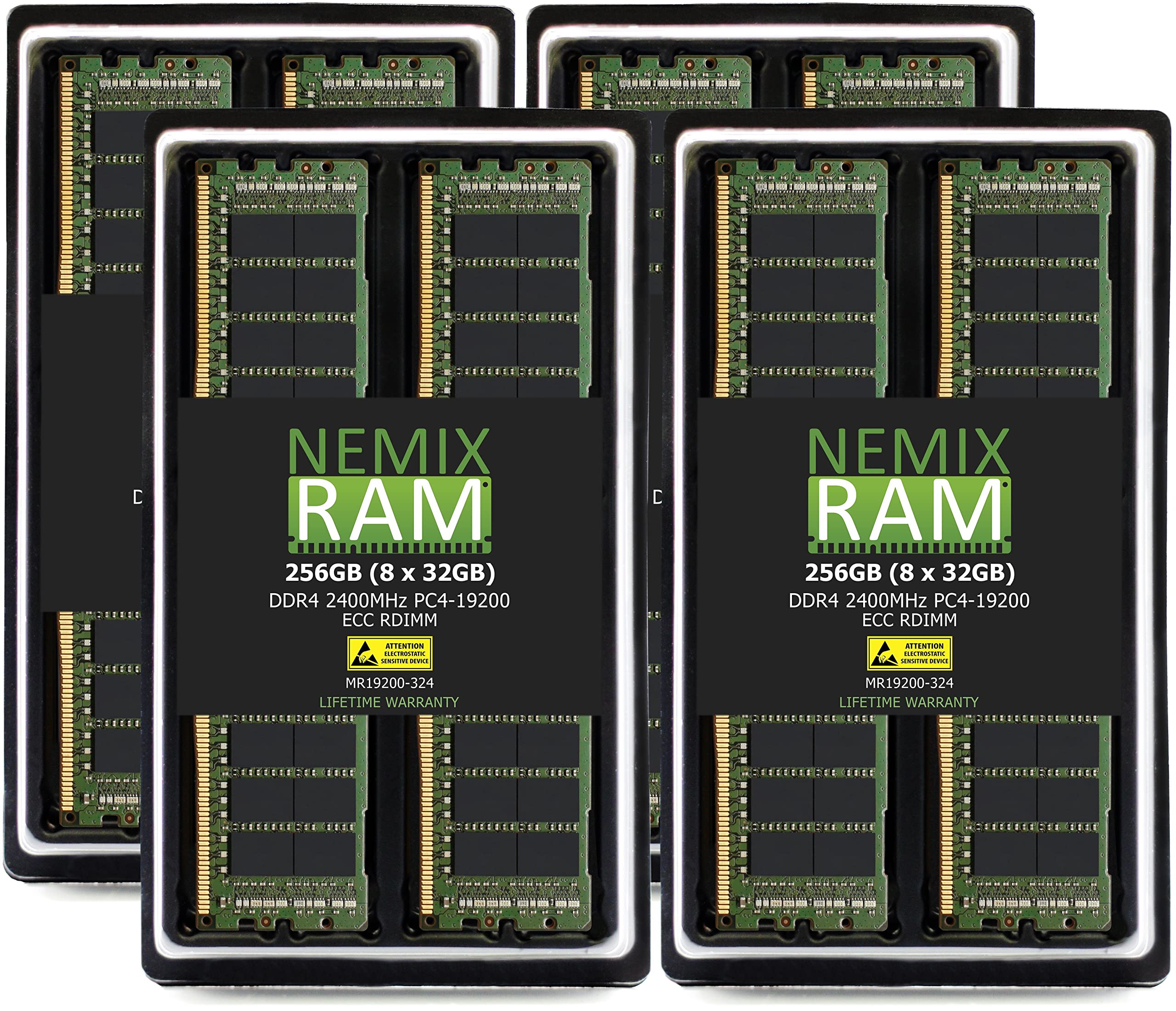 256GB 8x32GB DDR4-2400 RDIMM 2Rx4 Memory for ASUS KNPA-U16 AMD EPYC 7000 Series by Nemix Ram