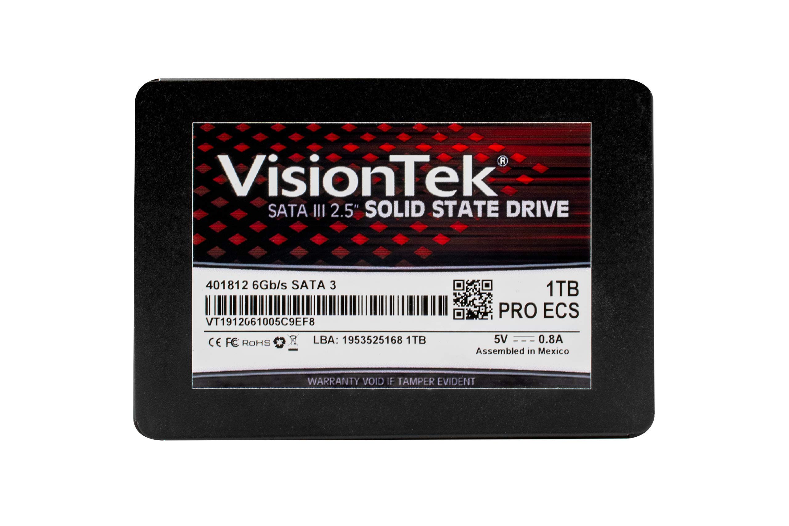 VisionTek 1TB PRO ECS 7mm 2.5 Inch SATA III Internal Solid State Drive with 3D TLC NAND Technology for Desktop Computers Lap