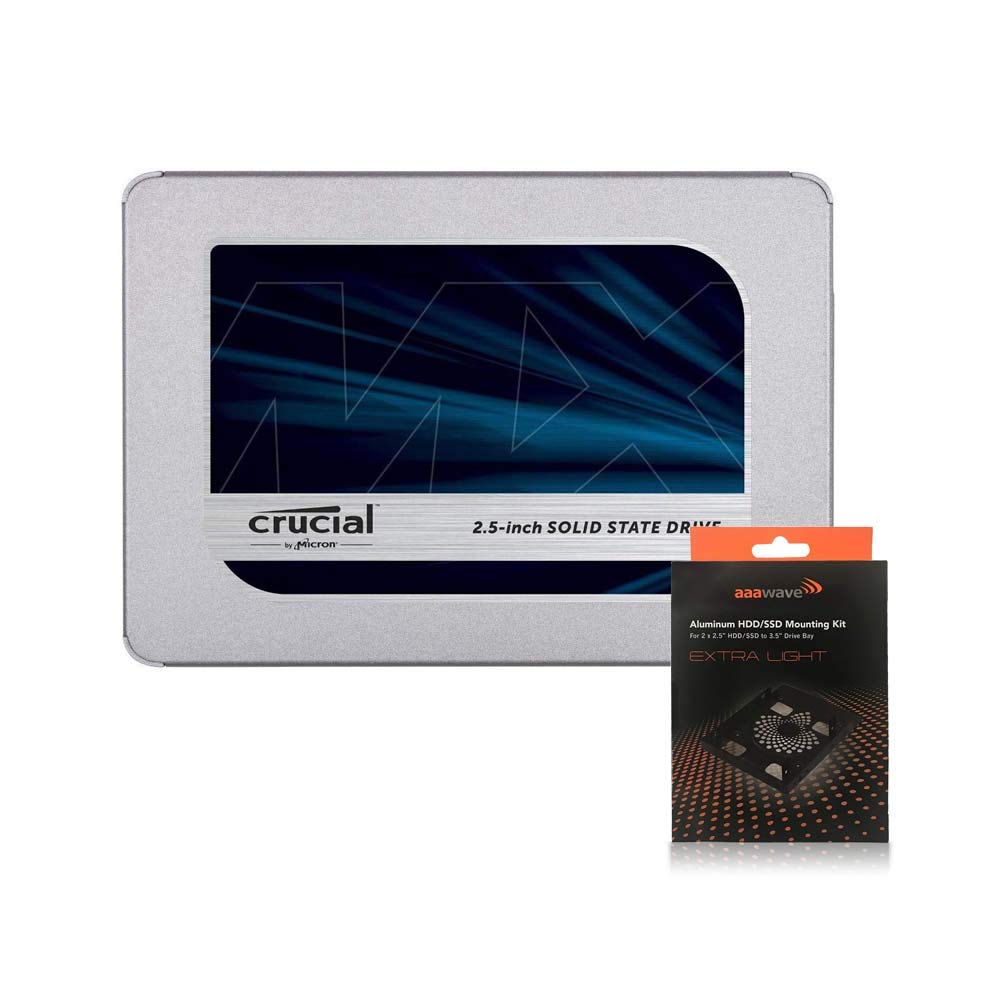 特別セット - Crucial CT500MX500SSD1 MX500 500GB 2.5インチ SSD AAAwave アルミニウム HDDSSD マウントキッ