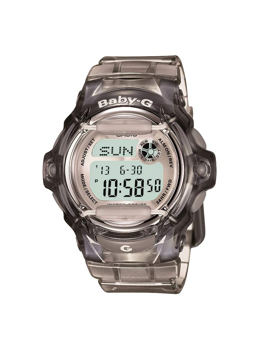Casio Womens Baby G Quartz Watch with Resin Strap Gray 23.4 Model BG-169R-8M