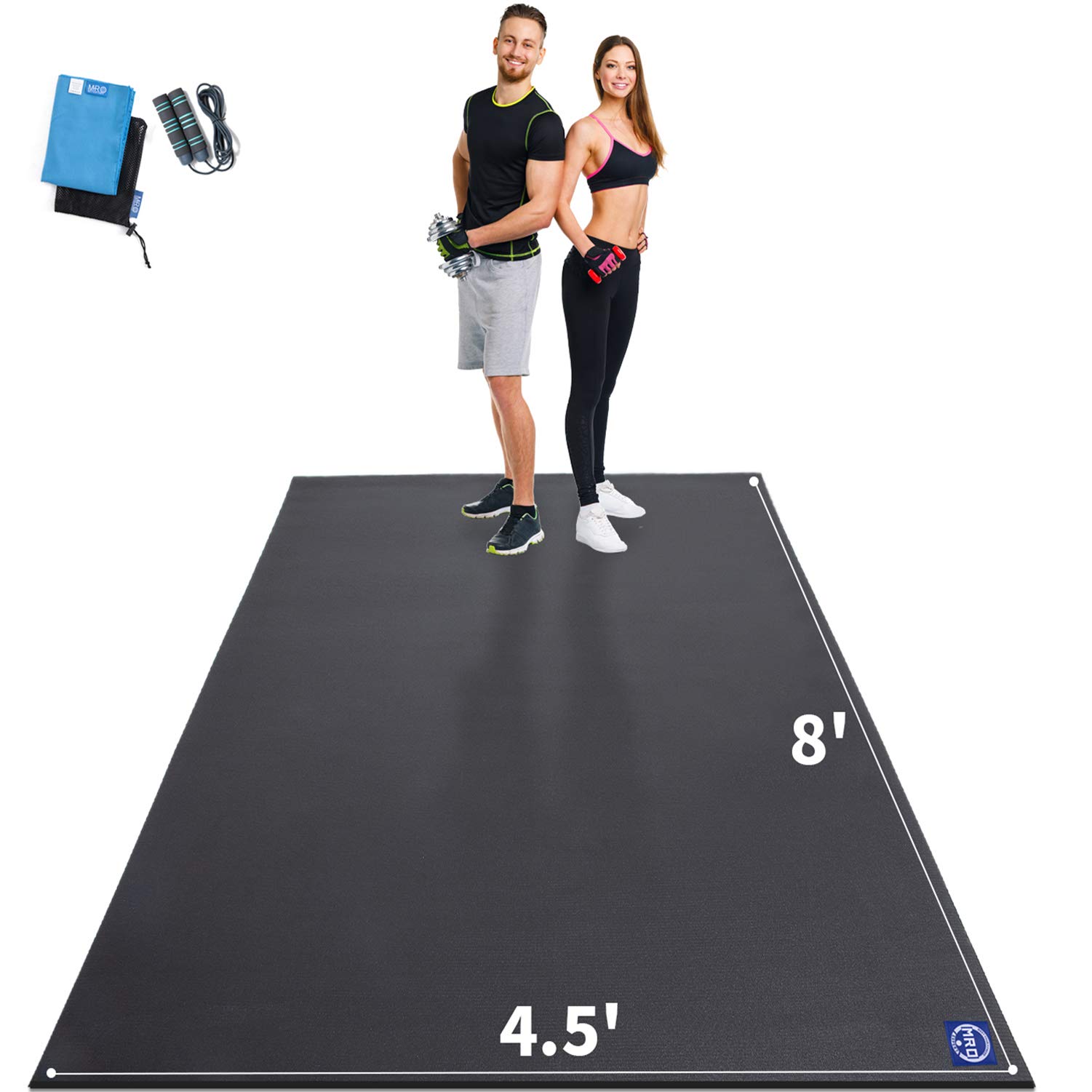 Extra Large Exercise Mat for Home Workout 96 x 54 inch Workout Mats for Home Gym Flooring Thick Ultra Durable Cardio Mat I