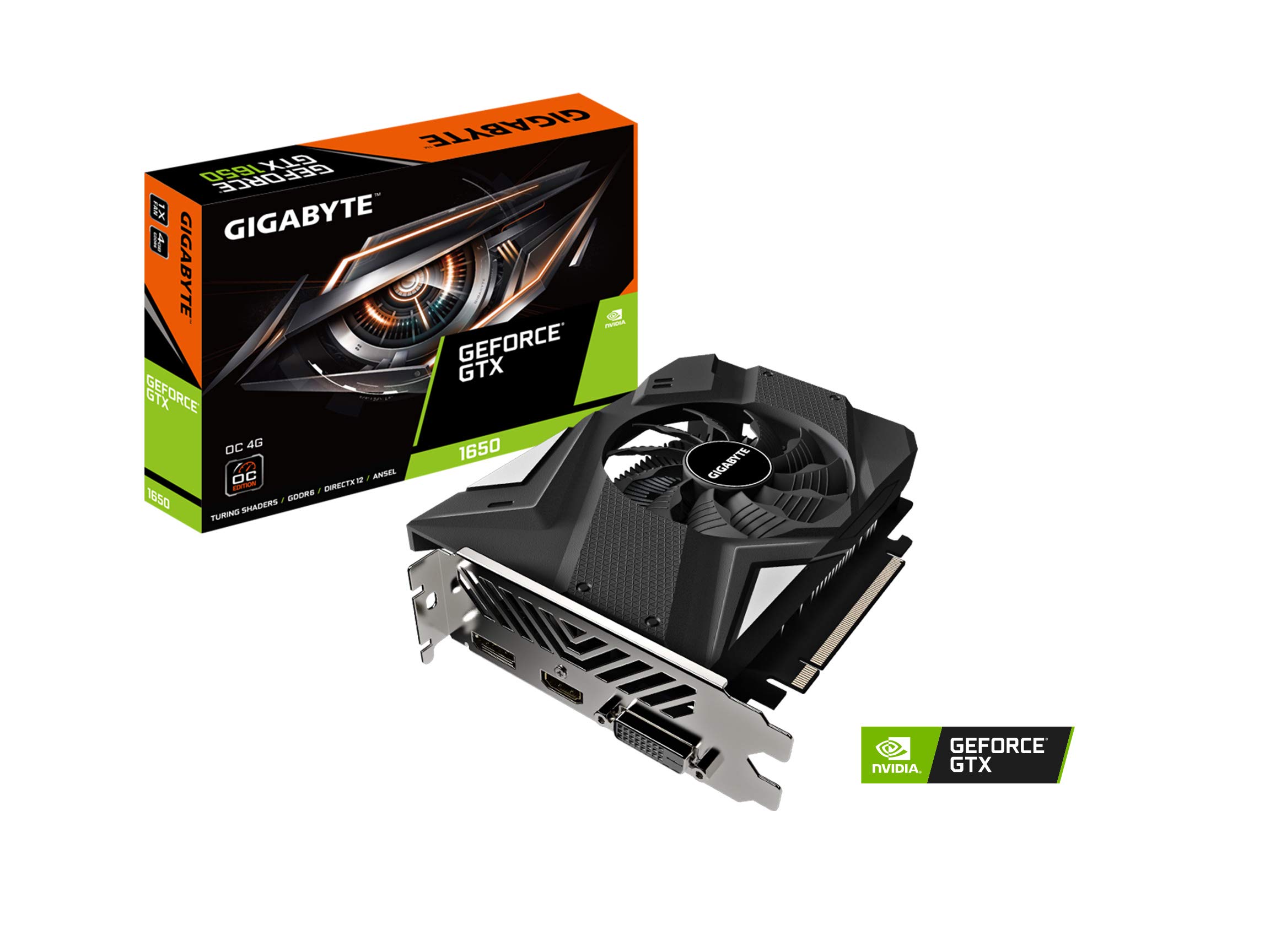 GIGABYTE GeForce GTX 1650 D6 OC 4G グラフィックカード 170mmコンパクトサイズ 4GB 128ビット GDDR6 GV-N1656O