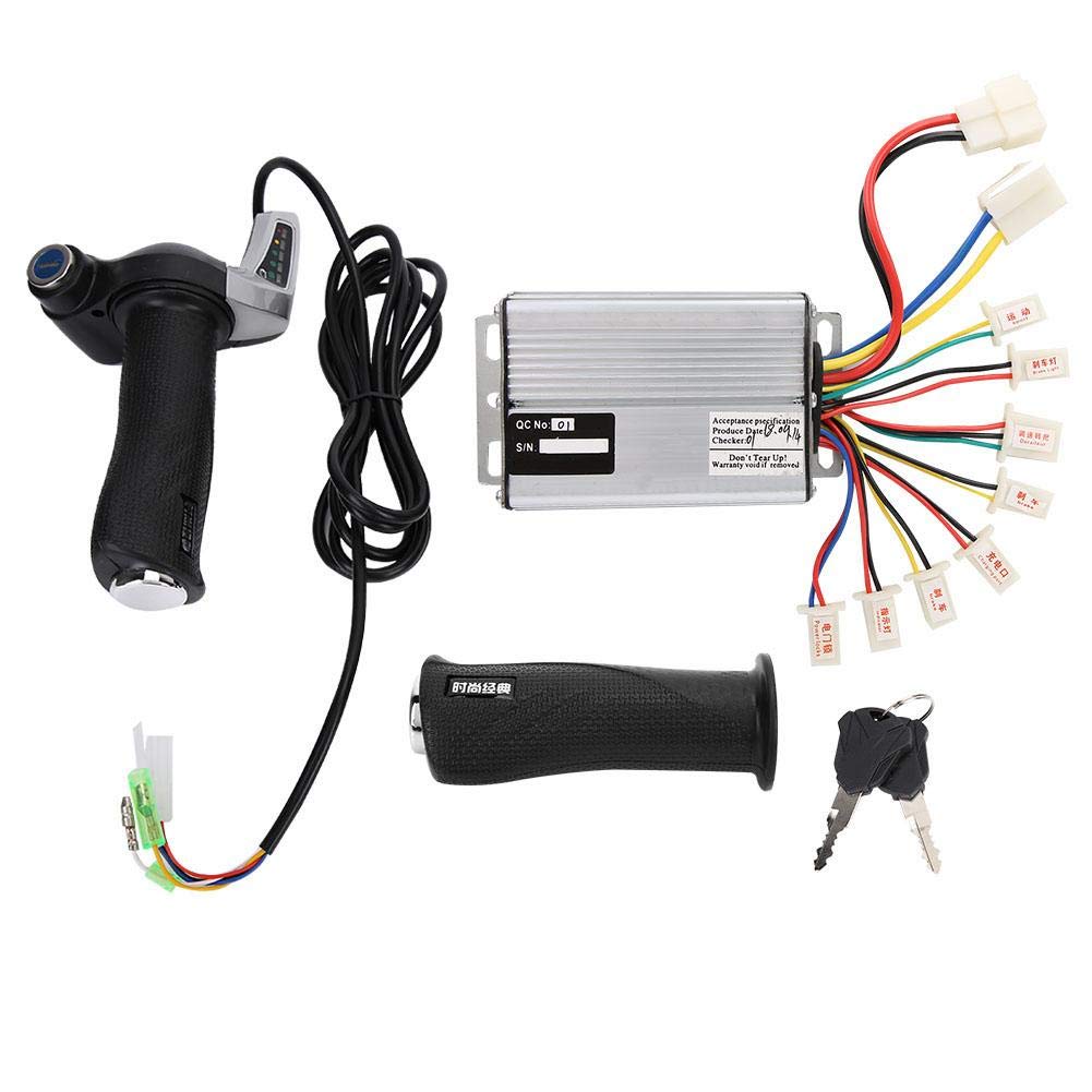 Bike Electric Motor Kit Brushed Speed Controller with Battery Display and Twist Grip with Lock 1000W 48V 1000W