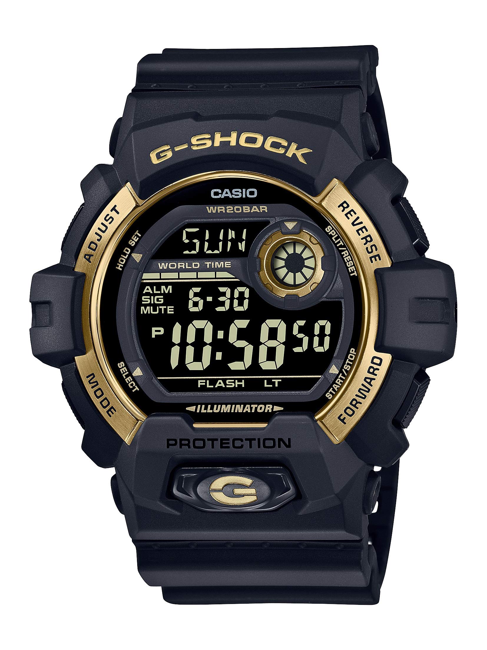 Casio Mens G-Shock Quartz Resin Strap Black 29.4 Casual Watch Model G-8900GB-1CR
