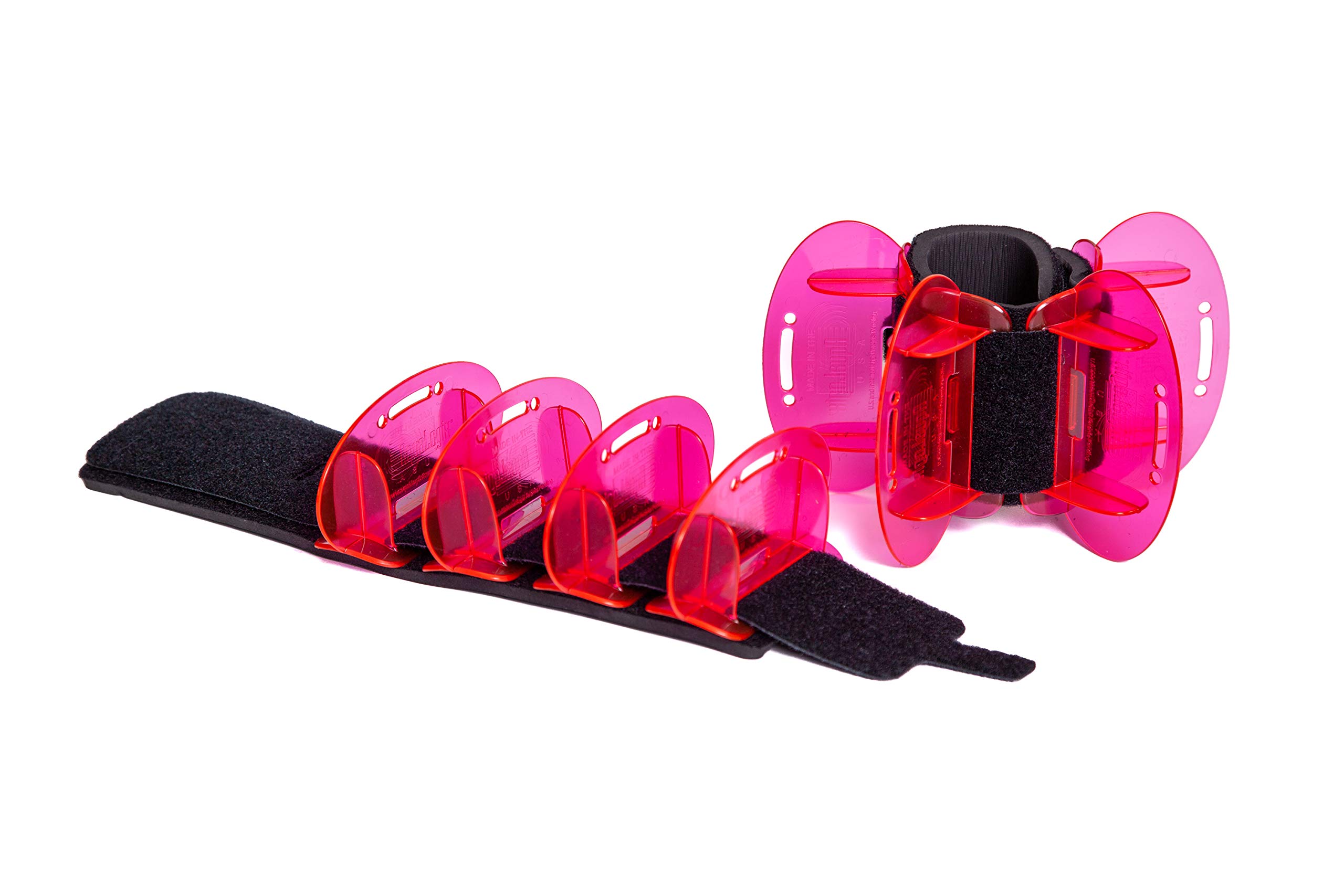 Aqualogix Medium Resistance Hybrid Aquatic Training Fin Set - Pink Aquatic Cuffs Quick Start Guide Leg Water Weights