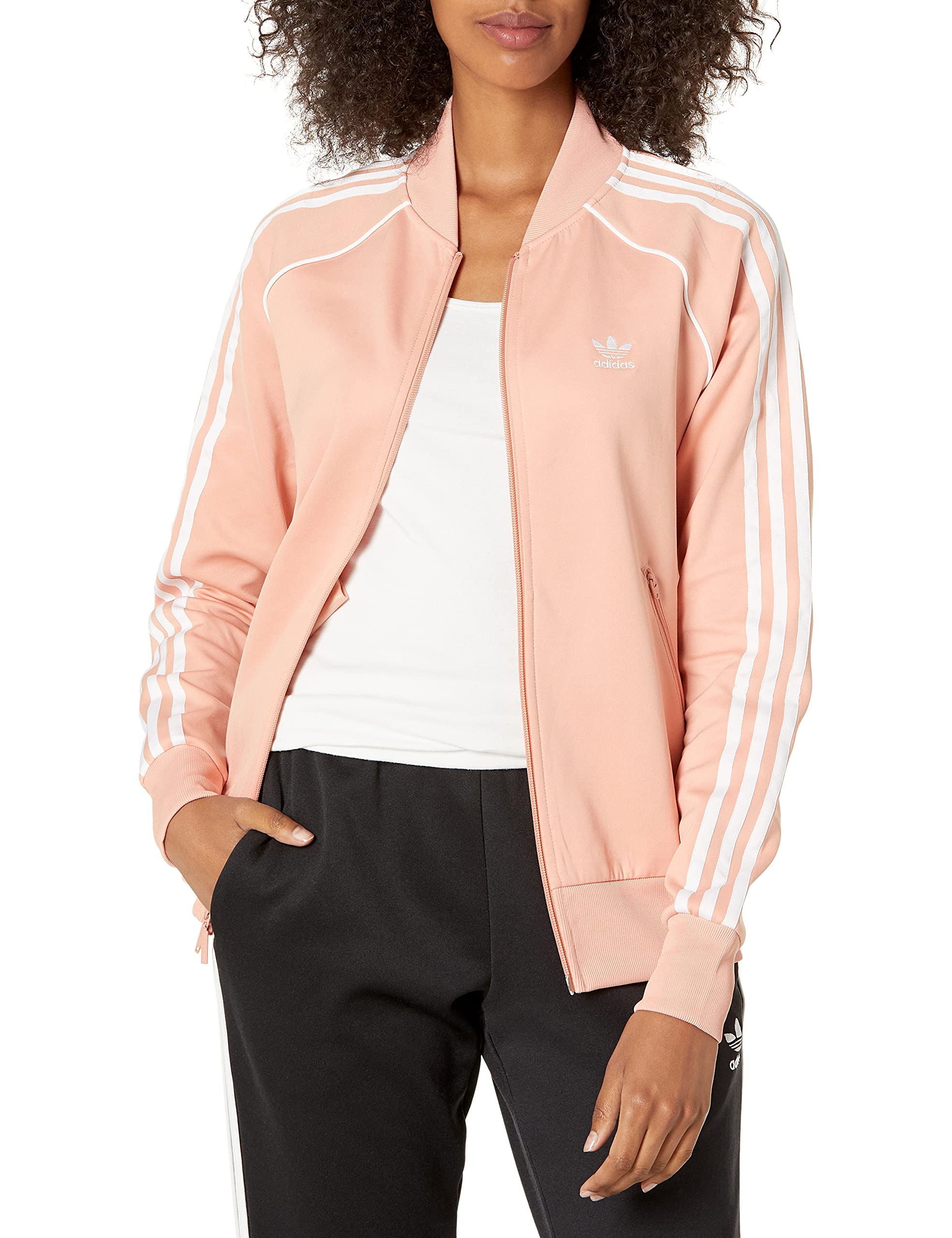adidas Originals Womens Primeblue Superstar Track Jacket Ambient Blush X-Small