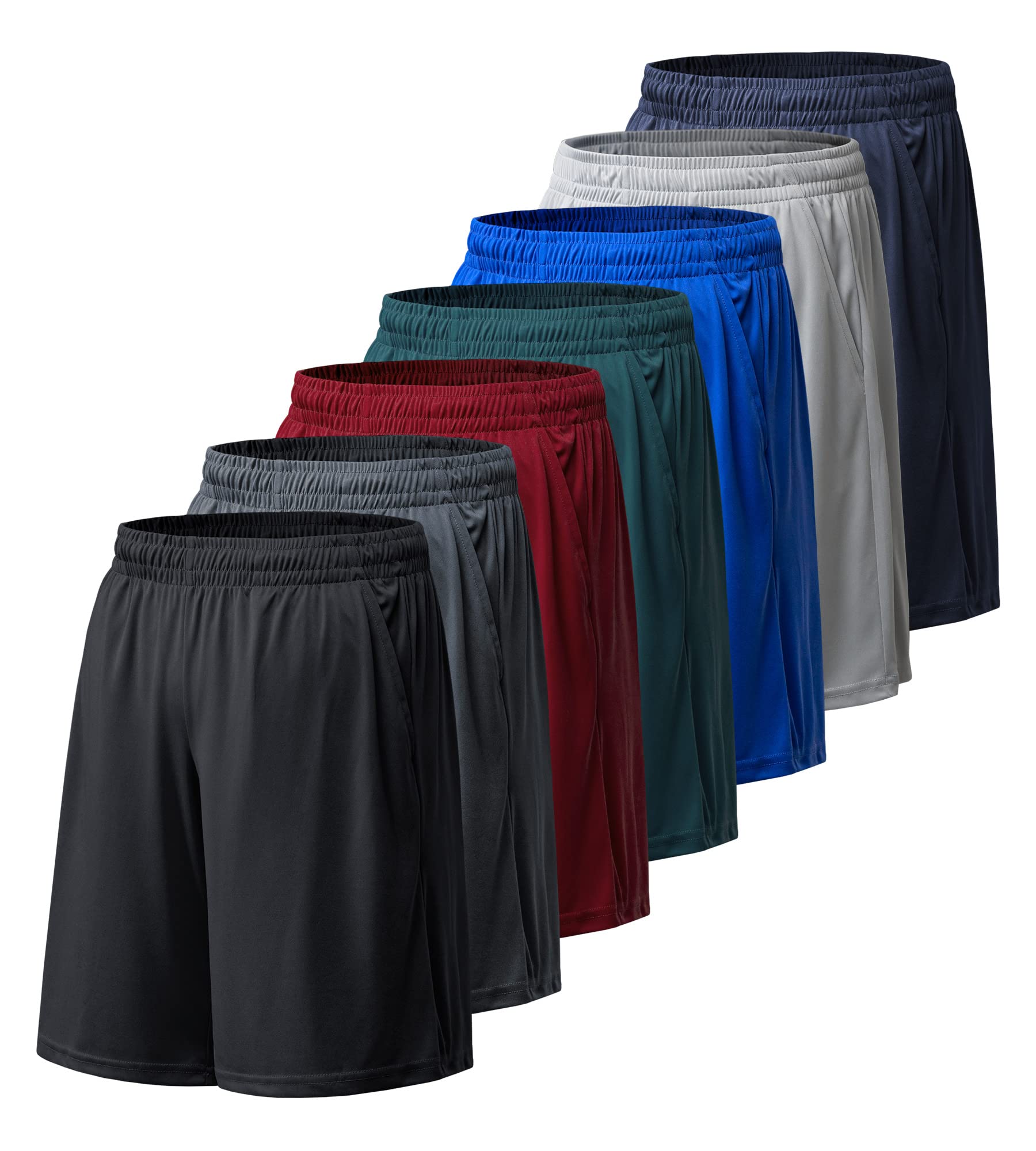 CE CERDR Mens Athletic Workout Shorts with Pockets and Elastic Waistband Quick Dry Activewear