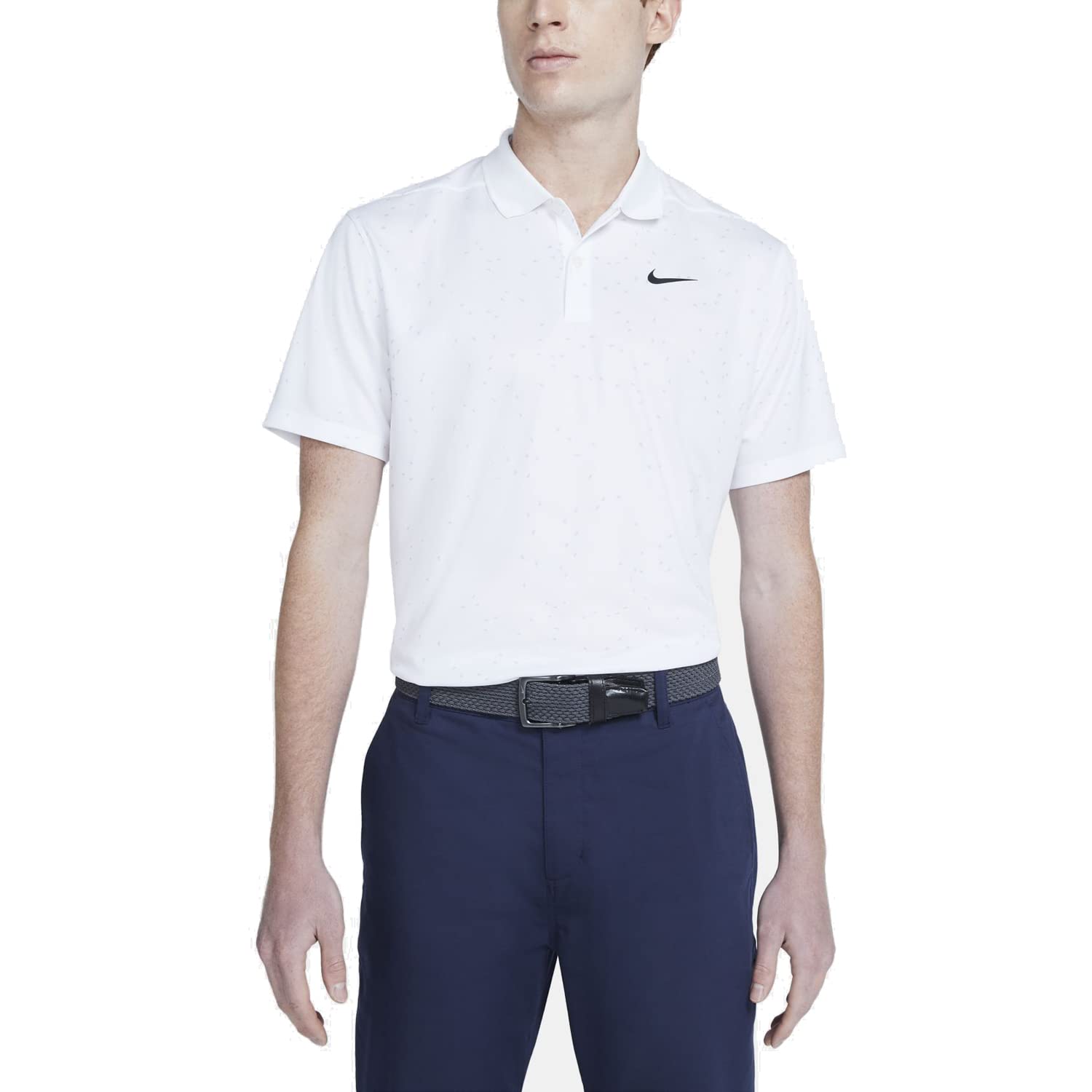 Nike Dri-FIT Victory Micro Print Golf Polo Shirt as1 Alpha xl Regular Regular X-Large WhiteBlack
