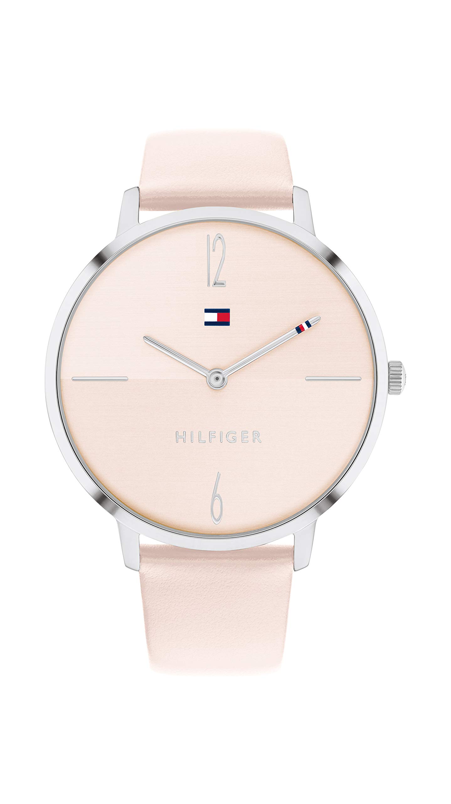 Tommy Hilfiger Womens Quartz Stainless Steel and Leather Strap Casual Watch Color Pink Model 1782378