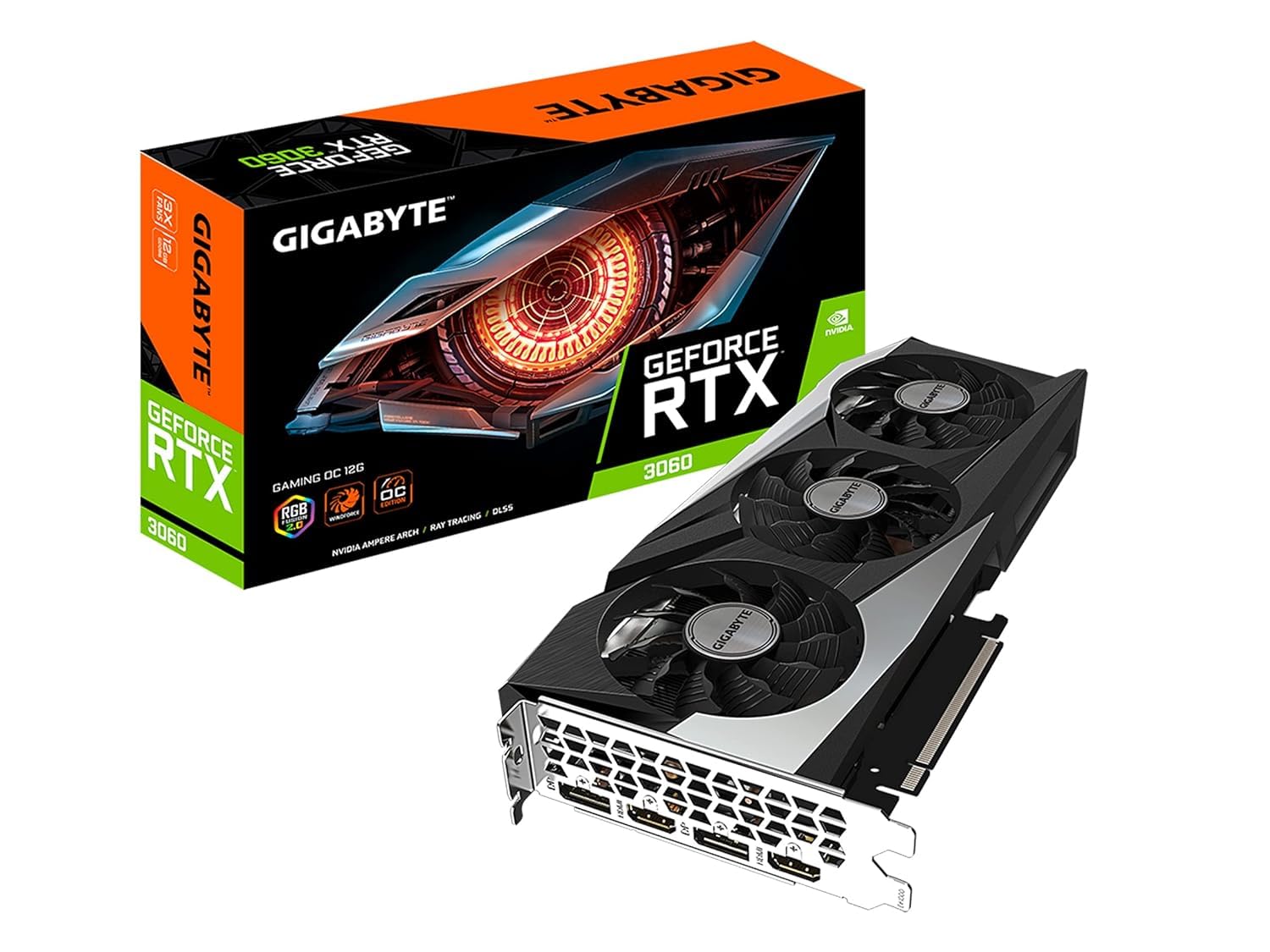 GIGABYTE ギガバイト GeForce RTX 3060 ゲーム用 OC 12G REV2.0 グラフィックカード WINDFORCEファン x 3 1