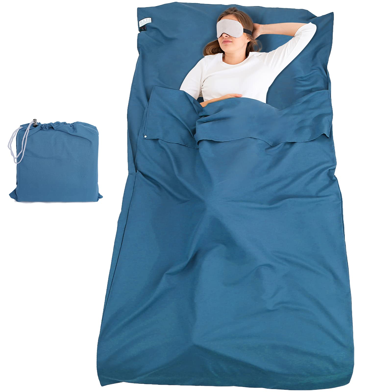Sleeping Bag Liner and Camping Sheet Sleeping Sack Sheets for Backpacking Lightweight Single Sleep Sack Comfortable Slee
