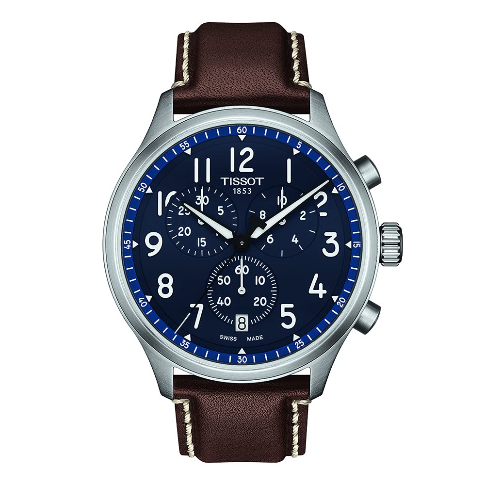 Tissot メンズ クロノグラフ 腕時計 クロノ XL ィンテージブルー T116.617.16.042.00 ブラウン ス