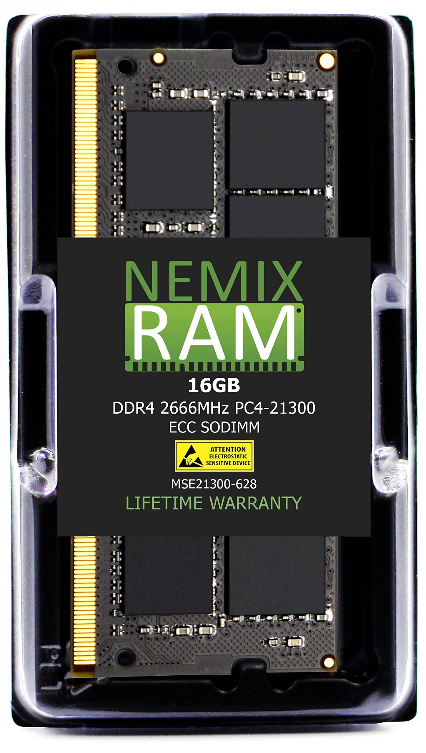 16GB DDR4-2666 PC4-21300 ECC SODIMM Compatible with Synology D4ECSO-2666-16G Memory Upgrade Module by NEMIX RAM