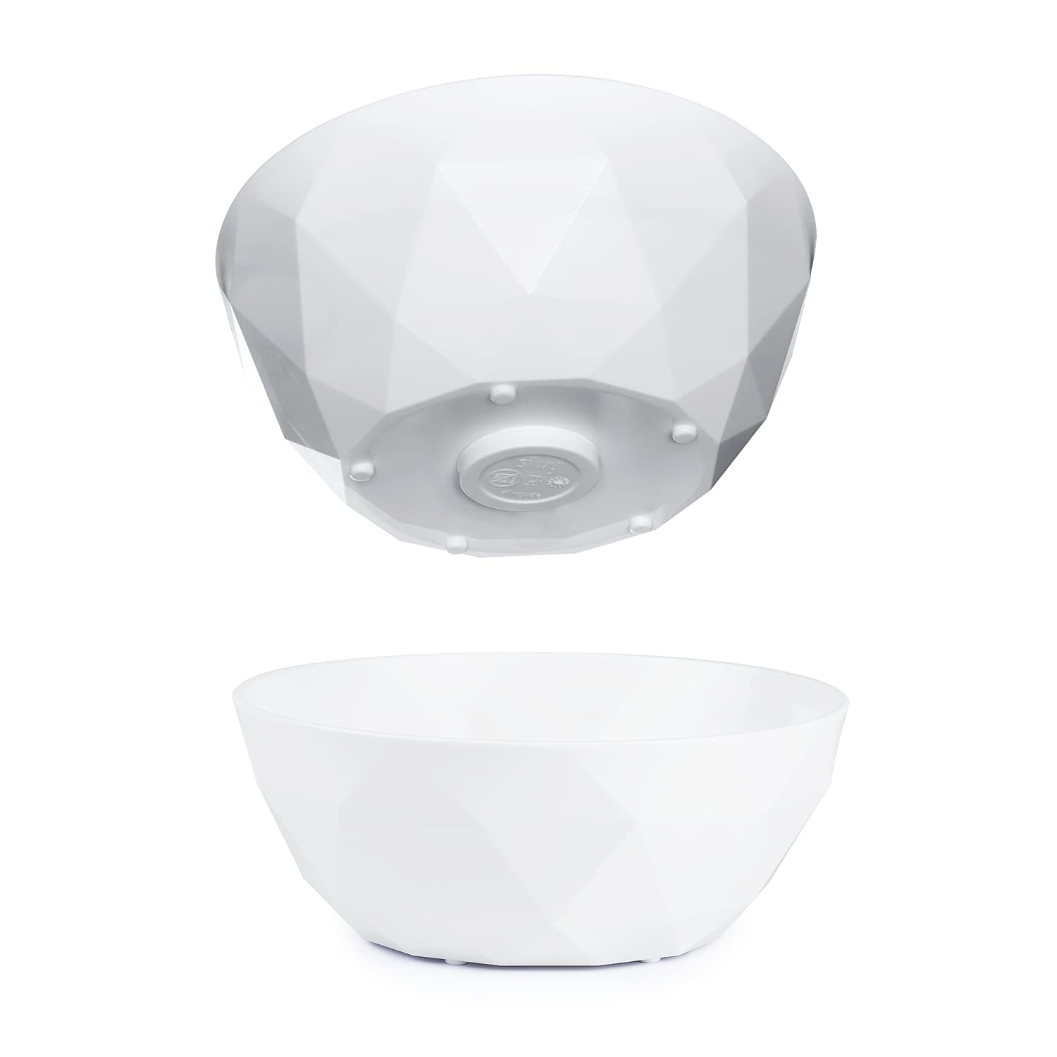 silwy Super Magnetic Bowl Set of 2 High-Tech Plastic - Perfect for Camping Caravaning and Boating - Non-Slip Crockery St