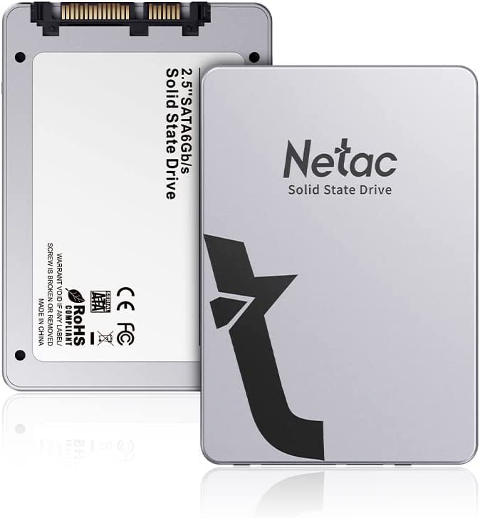 Netac 128GB SATA 3 2.5インチ 内蔵SSD シルバー 3D NAND SSD - 6GB 2.5インチ7mm 最大530MB秒