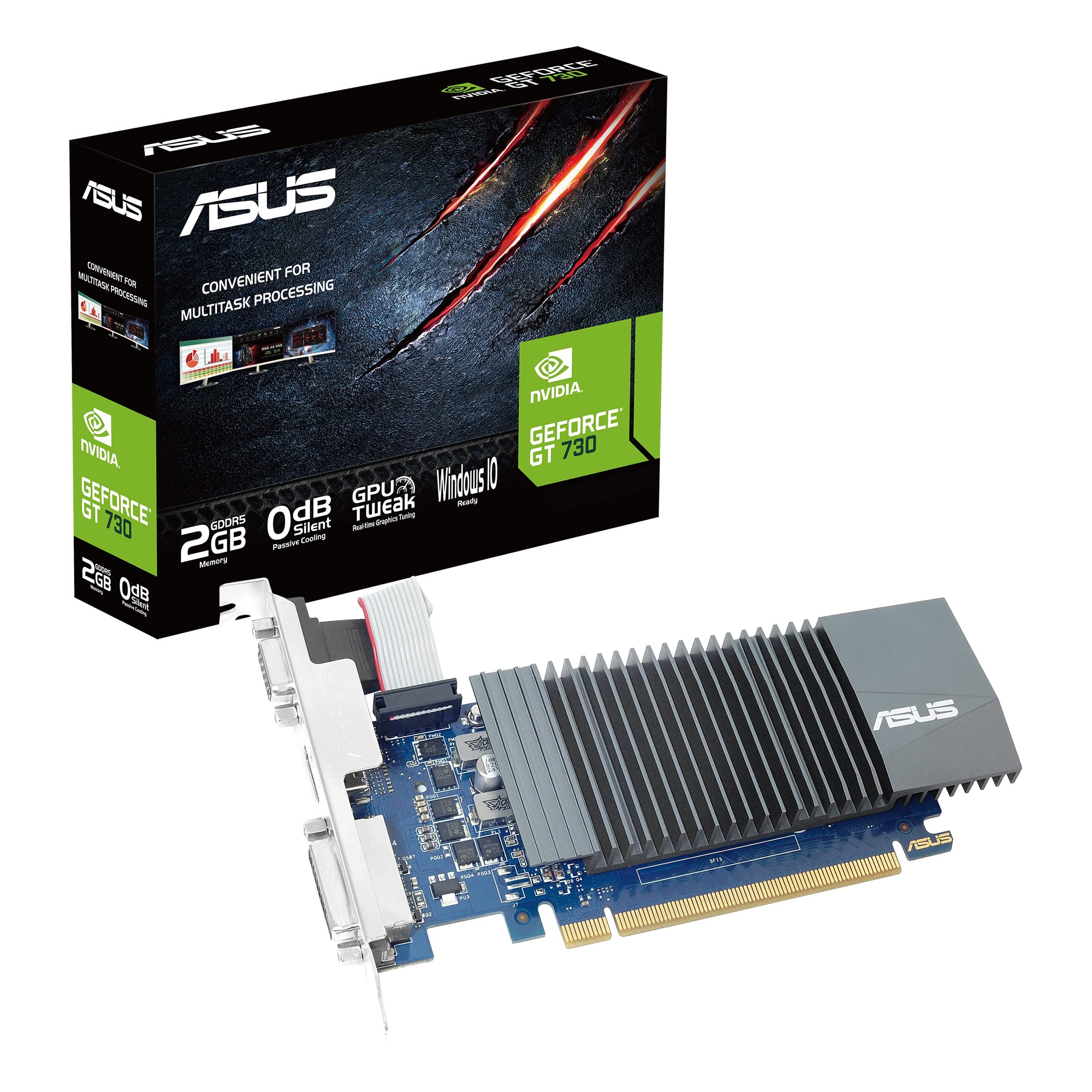 ASUSTEK - ビデオカード NVIDIA GF GT730 64ビット 2GB GDDR5 PCIE 2.0 90YV07G4-M0NA00