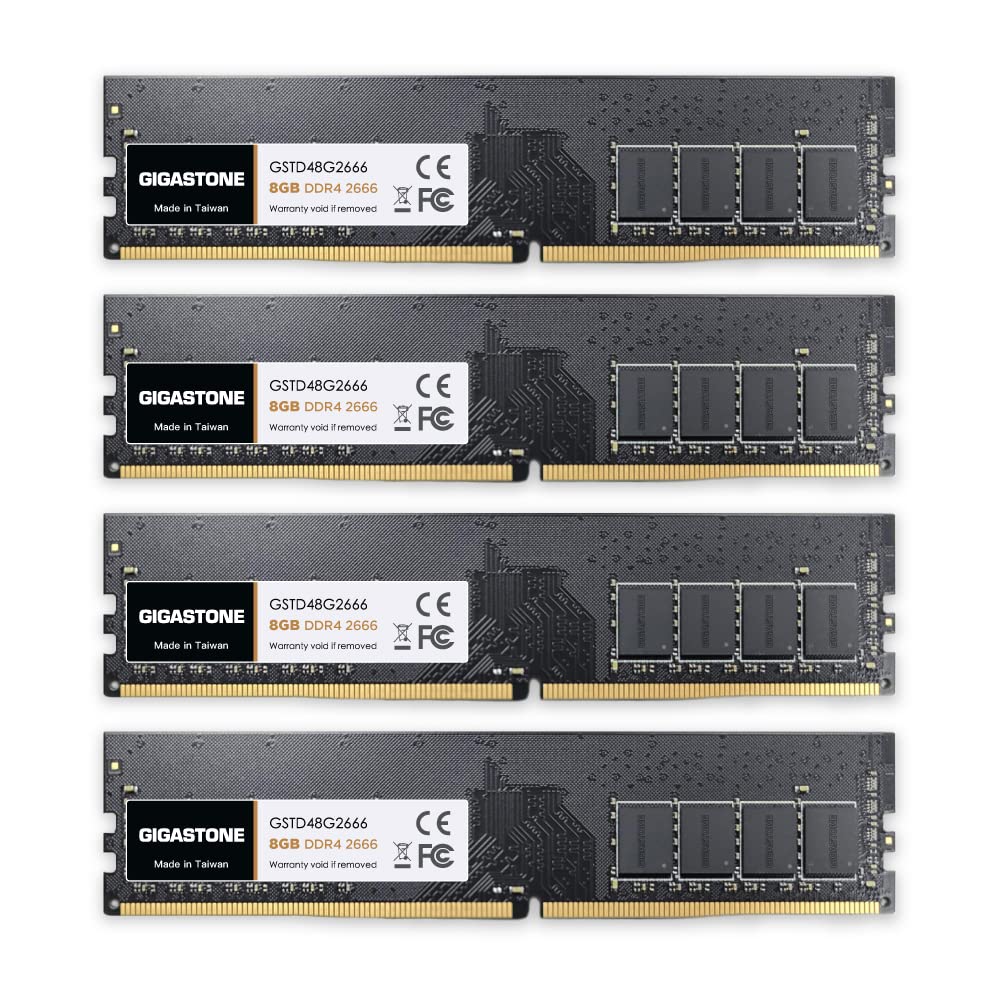 メモリ DDR4Gigastone デスクトップPC用メモリ DDR4 8GBx4枚 32GB DDR4-2666MHz PC4-21300 CL19 1.2V UDIMM 28