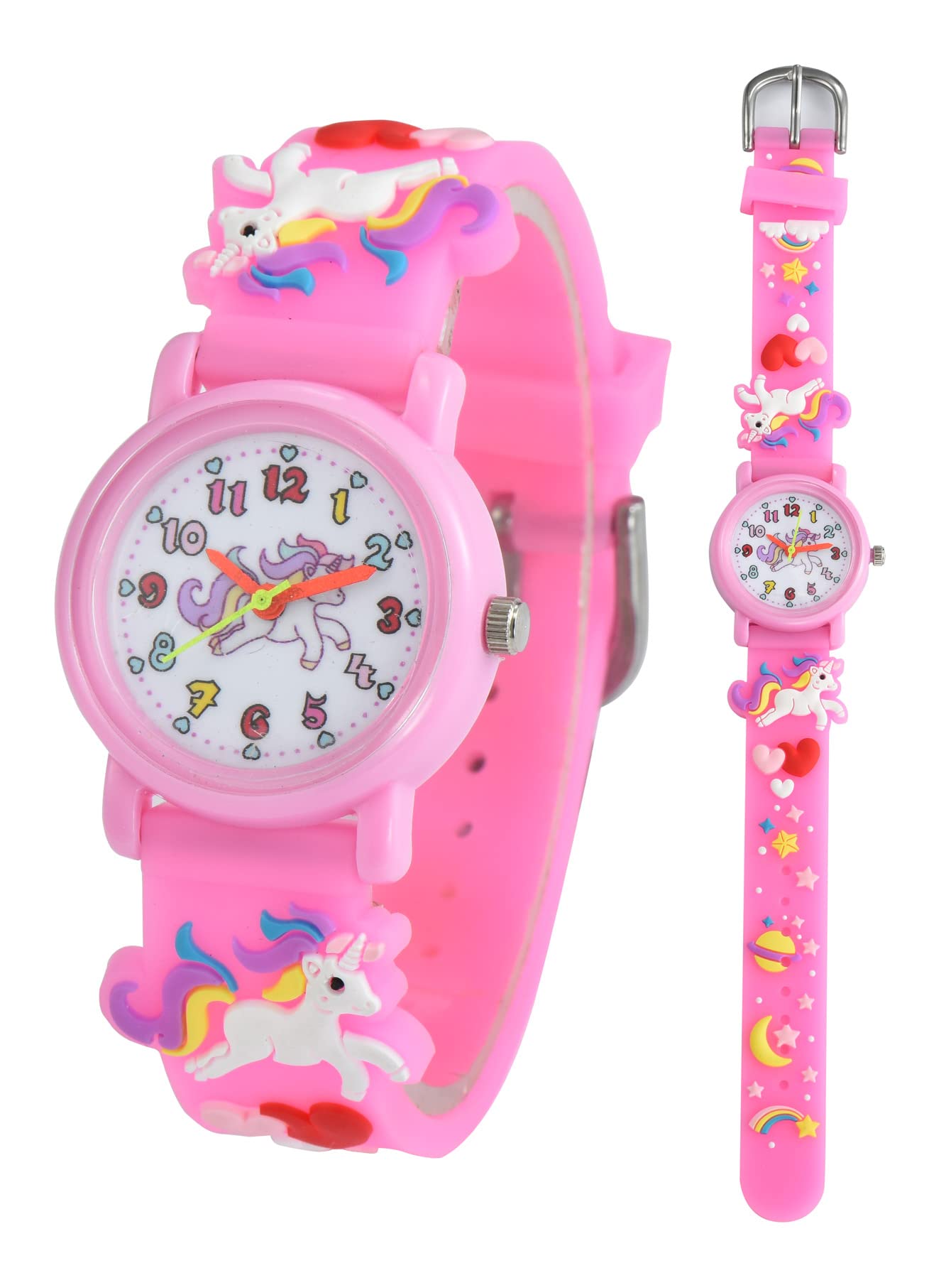 Childs love Girls Watches Kids Watches 3D Cartoon Daily Using Waterproof Watches for Girls Gifts for Girls Ages 3-12 Toys...