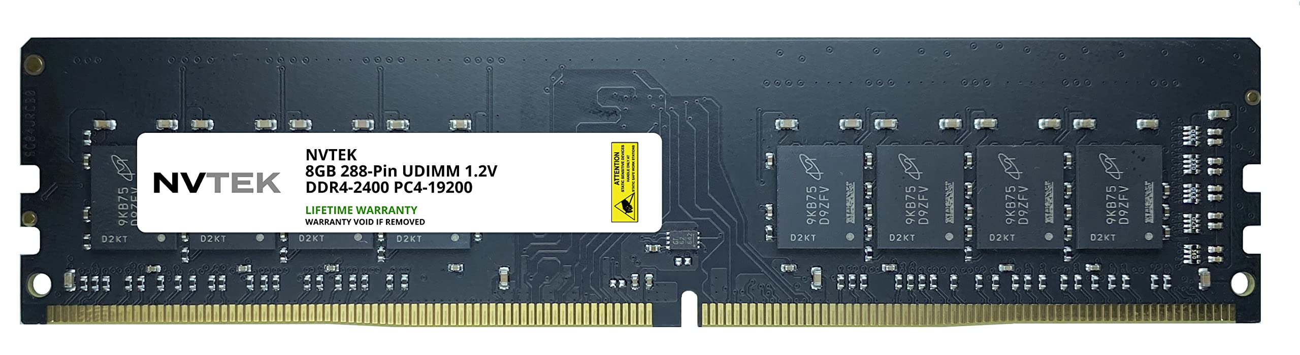 NVTEK 8GB DDR4 2400 PC4 19200 UDIMM デスクトップ RAM メモリモジュール アップグレード CL17 ノンECC ア