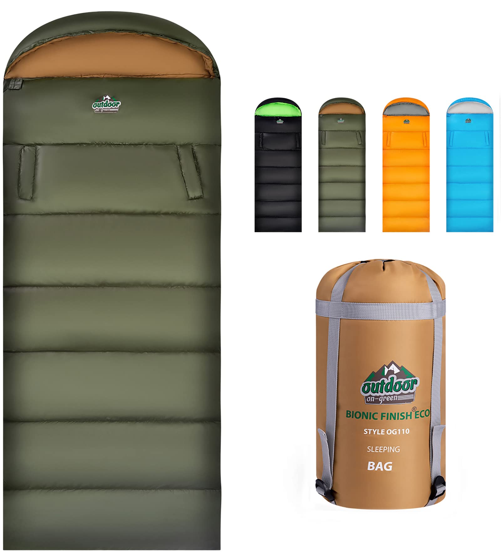 Sleeping Bag for Adults Kids Camping 4 Season Warm Weather Waterproof Lightweight Sleeping Bag Great for Outdoor Camping B