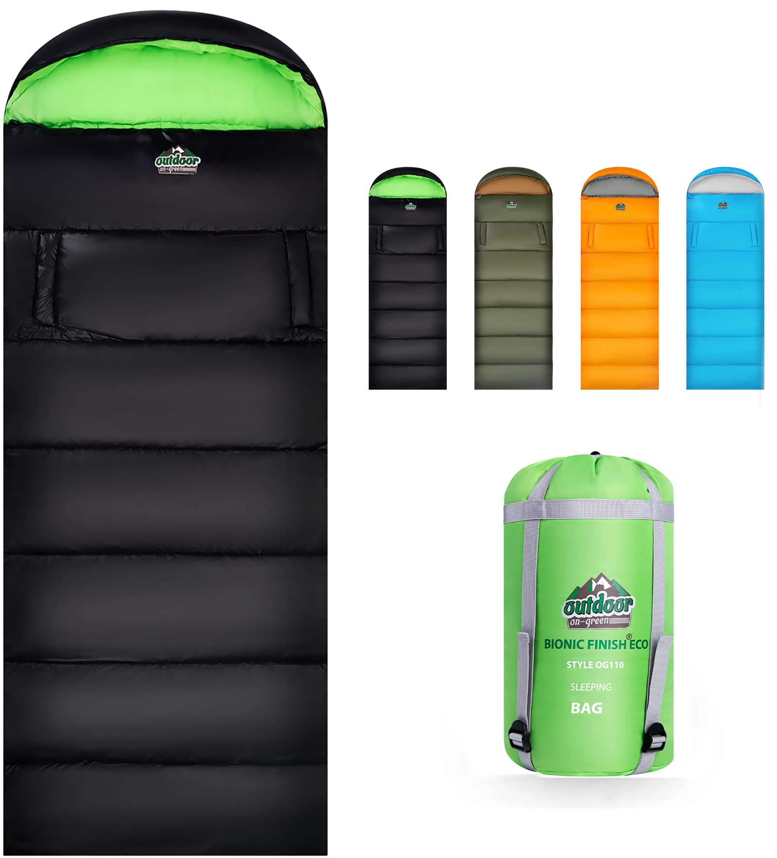Sleeping Bag for Adults Kids Camping 4 Season Warm Weather Waterproof Lightweight Sleeping Bag Great for Outdoor Camping B