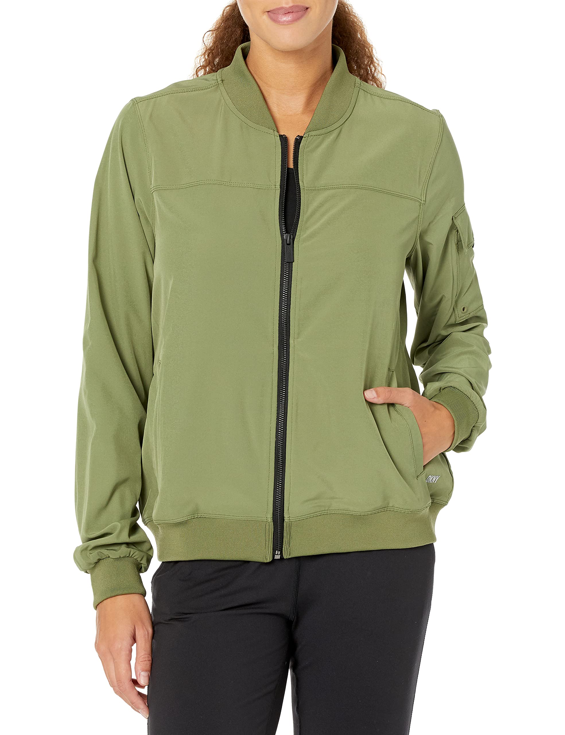 DKNY Sport Womens Jacket Army Green Medium