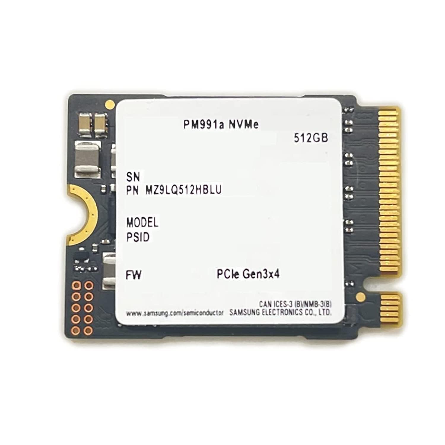Samsung 512GB SSD M.2 2230 30mm PM991a NVMe PCIe Gen3 x4 MZ9LQ512HBLU ソリッドステートドライブ Surface Pro Steam