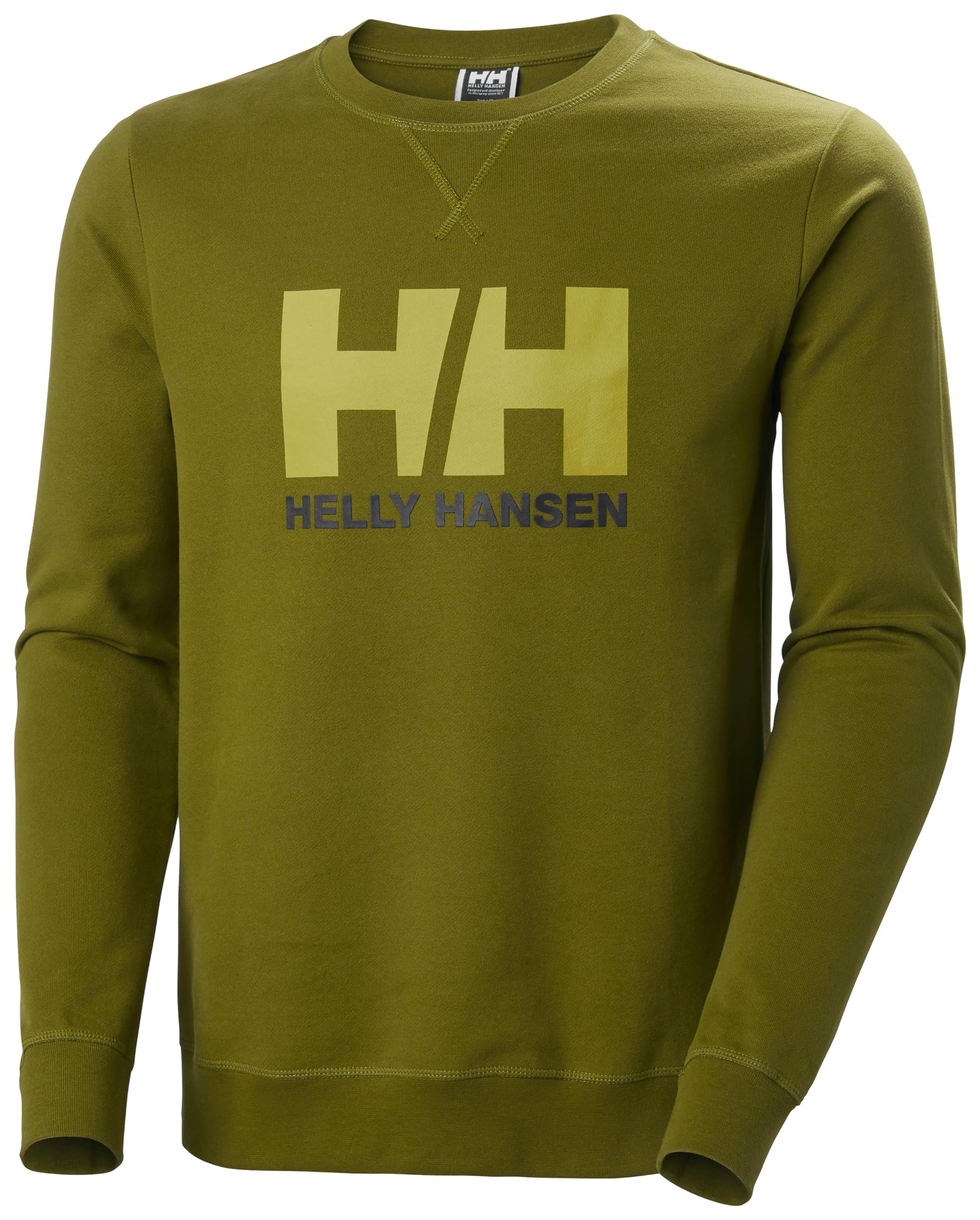 Helly-Hansen Mens HH Logo Crew Sweater 461 Olive Green 4X-Small