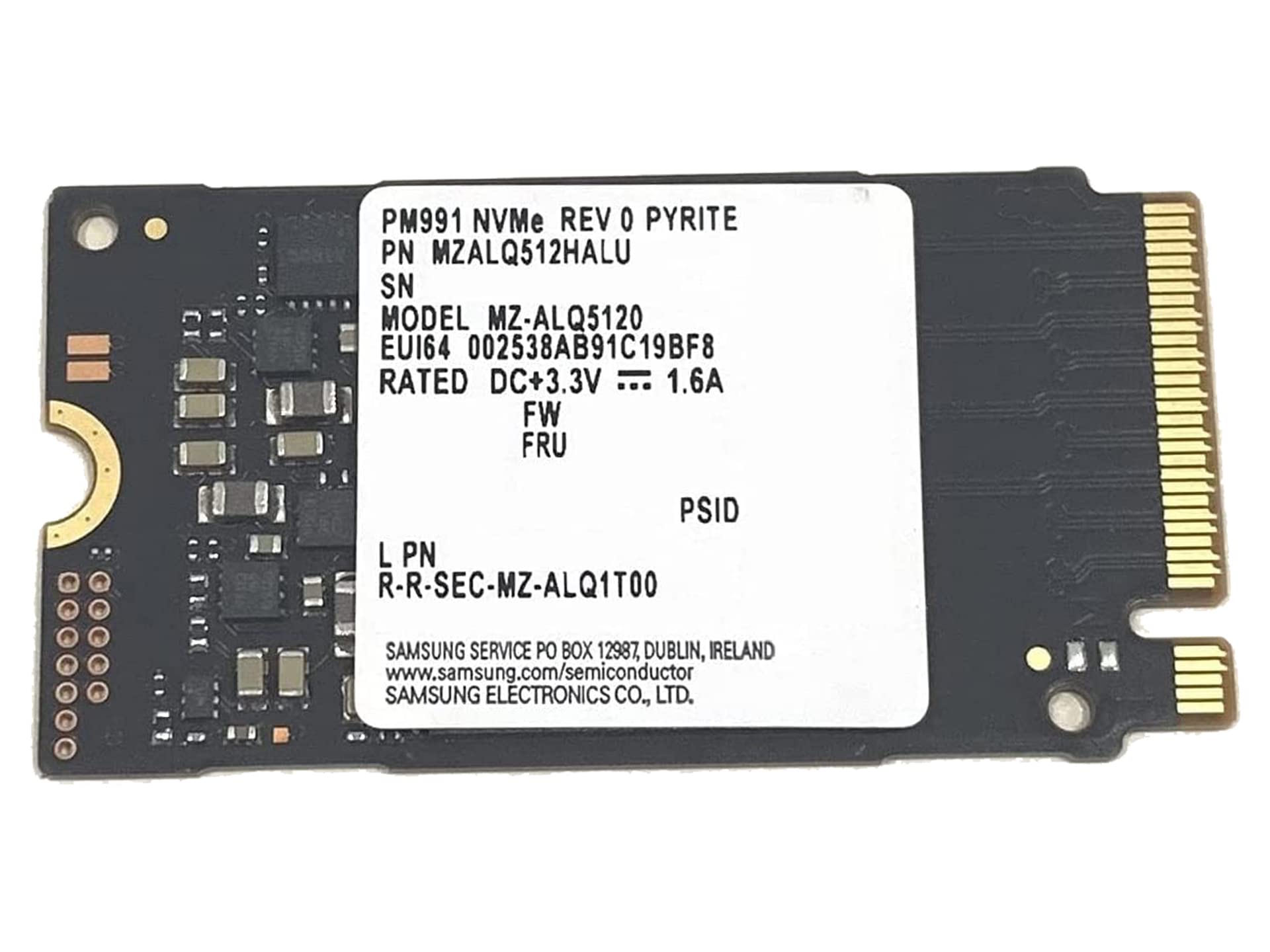 SAMSUNG 512GB M.2 2242 42mm PM991 NVMe PCIe Gen 4 x4 TLC SSD MZALQ512HALU Dell HP Lenovo ノートパソコン Ultrabook