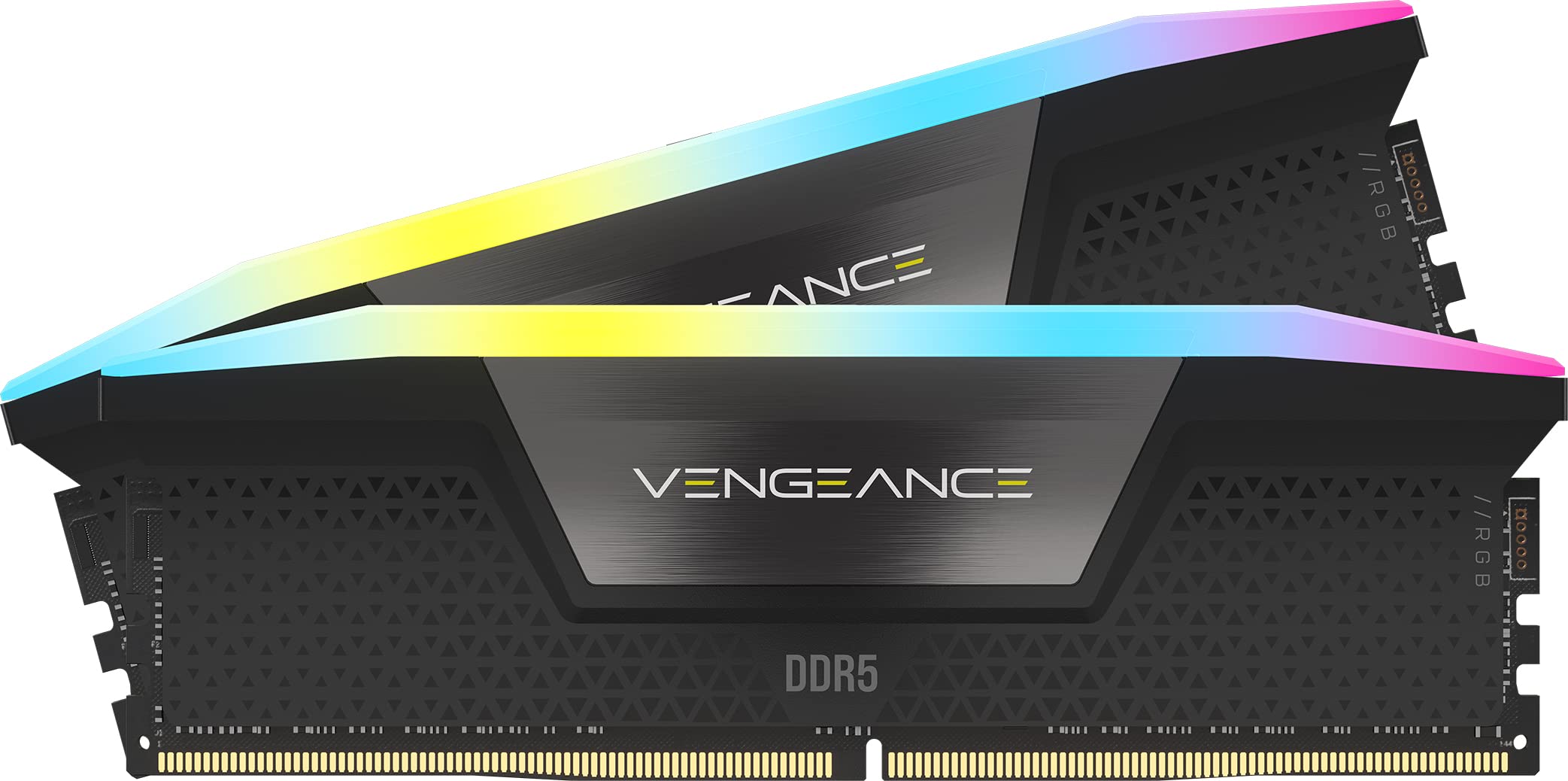 CORSAIR VENGEANCE RGB DDR5 RAM 32GB 2x16GB 6000MHz CL30 AMD EXPO iCUE 互換コンピューターメモリ - グレー CMH