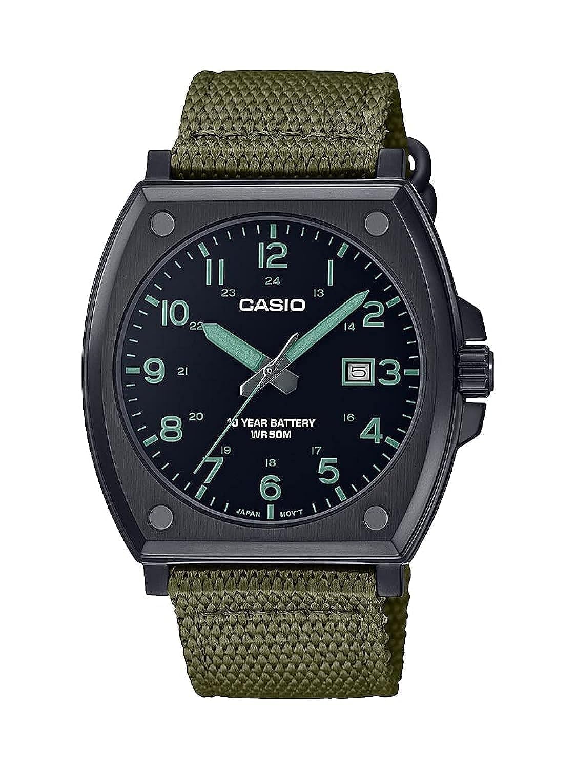 Casio Mens 10-Year Battery Date Indicator 50M Water Resistant Watch MTP-E715C-3AV