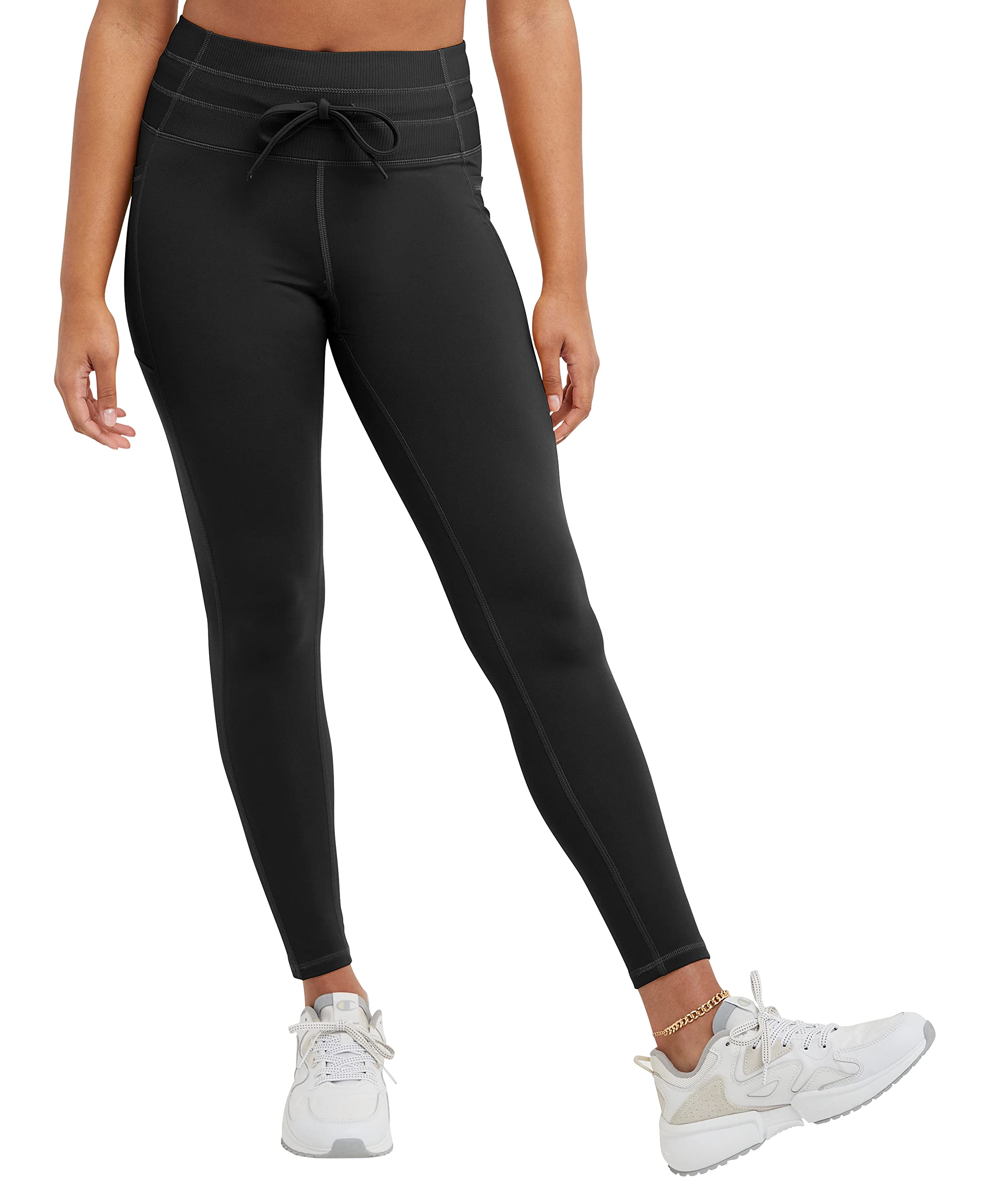Champion Soft Touch Moisture Wicking Drawcord Leggings for Women 25 Black X-Small