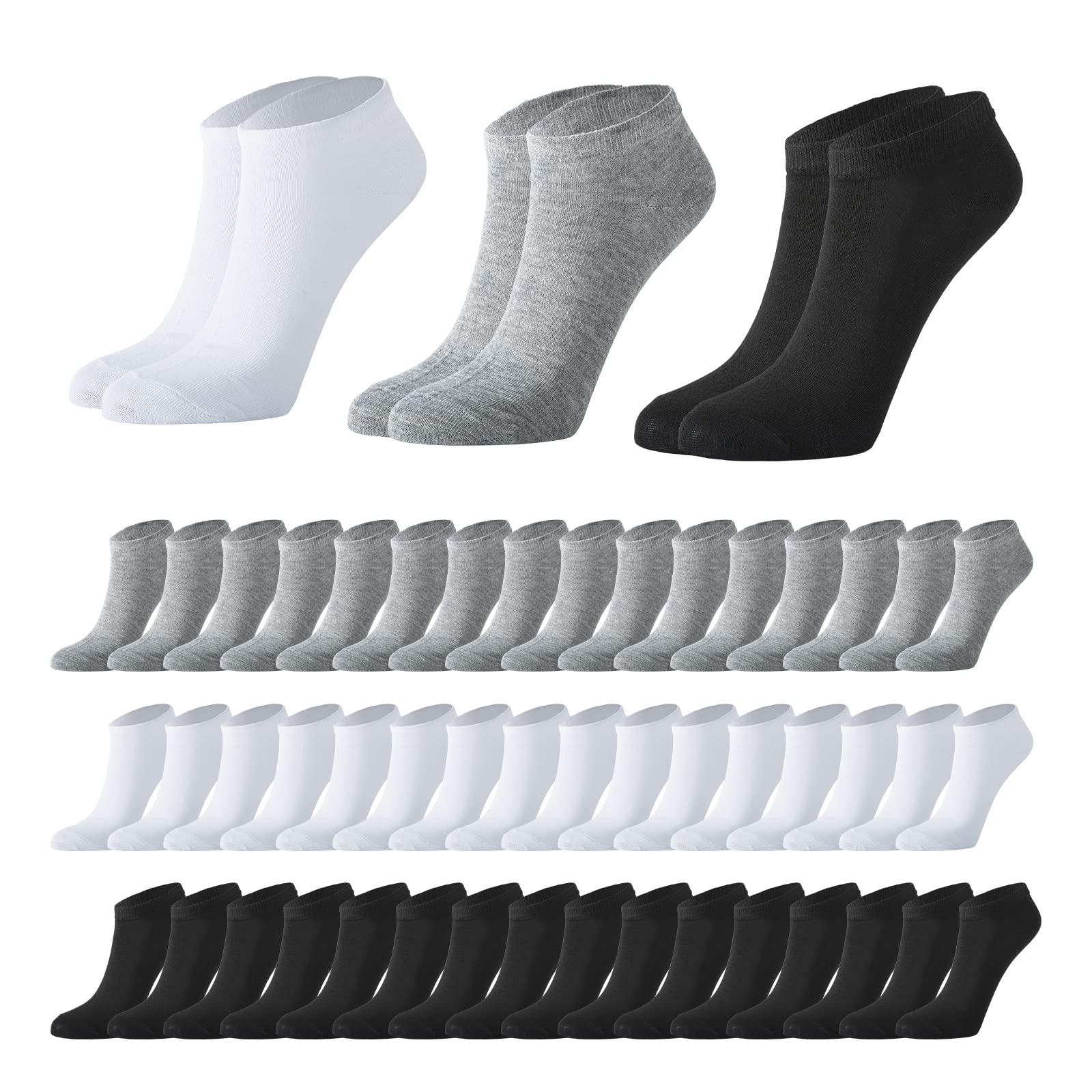 160 Pairs Mens Thin Low Cut Ankle Socks Athletic Moisture Socks Casual Sports Socks Bulk Pack for Homeless Unisex Men Women