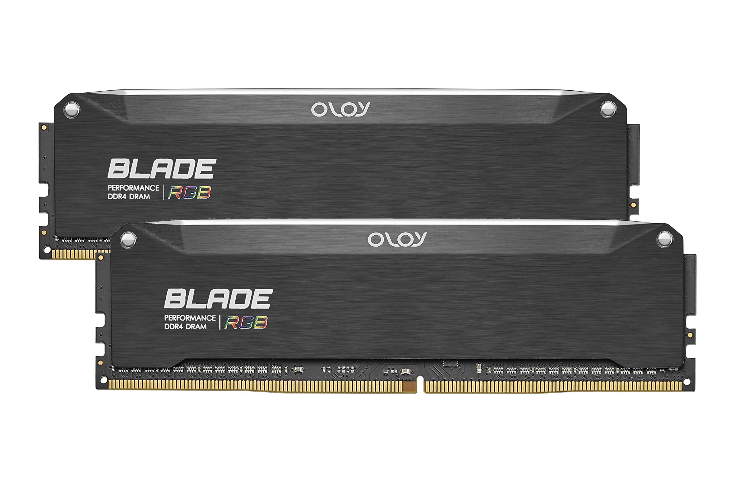 OLOy DDR4 RAM 32GB 2x16GB ブラック ヘアラインブレード RGB 3200 MHz CL16 1.35V 288ピン デスクトップゲ