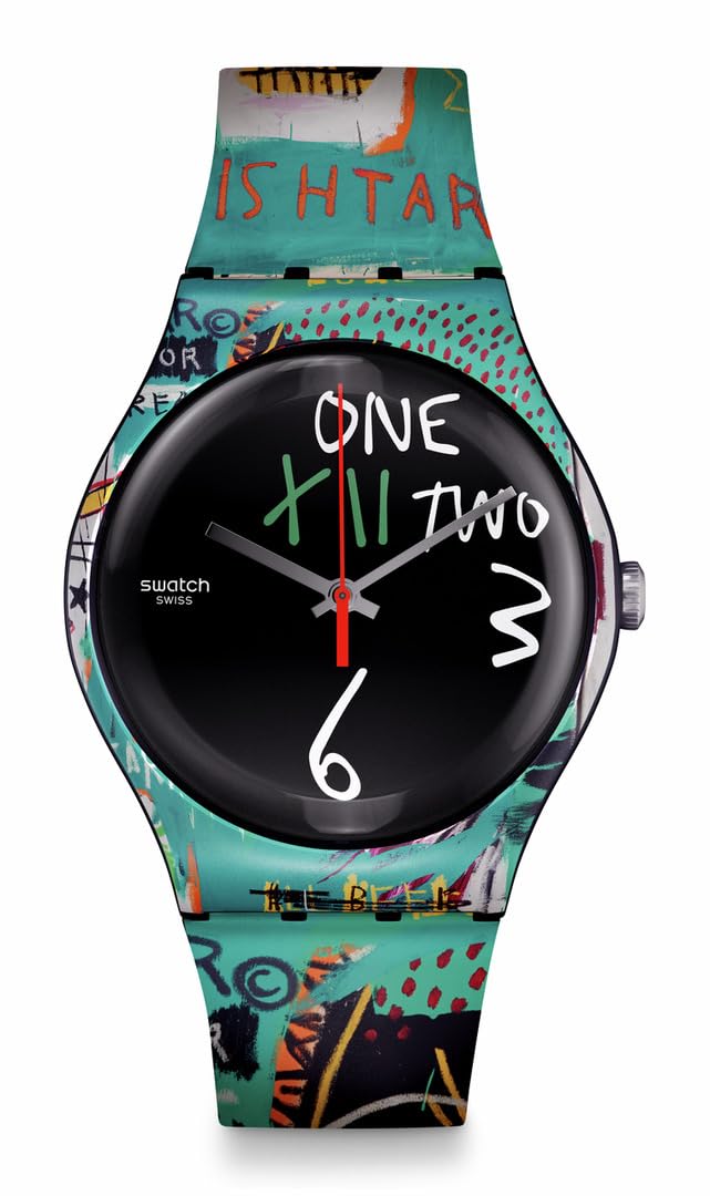 Swatch Ishtar by Jean-Michel Basquiat Quartz Watch Blue