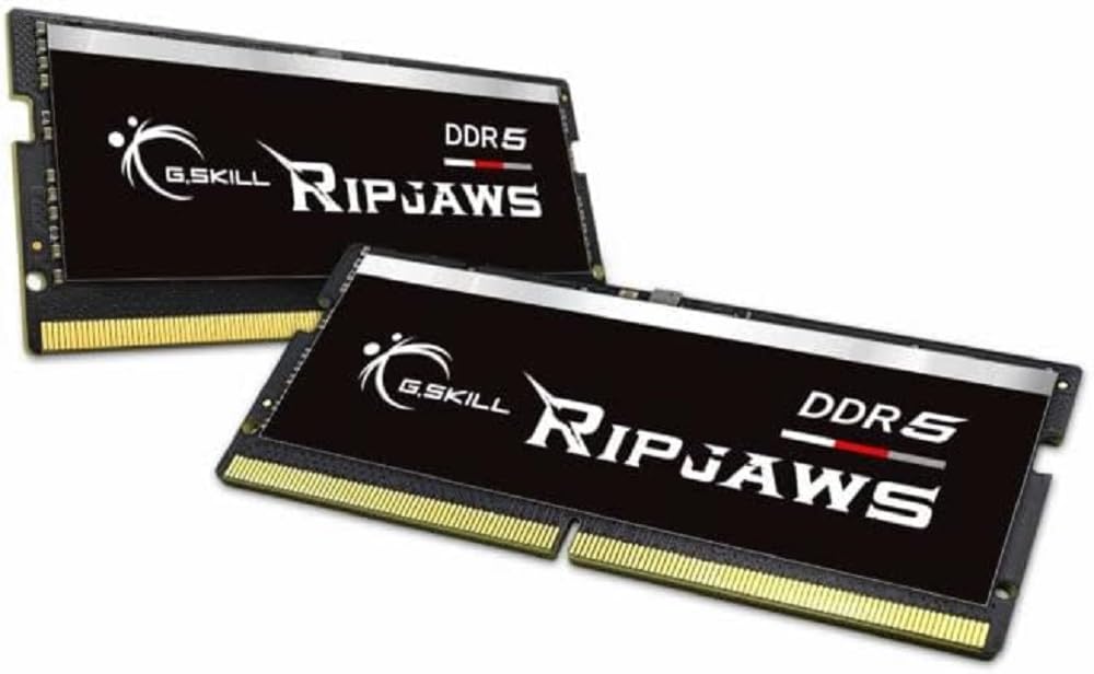 G.SKILL Ripjaws DDR5 SO-DIMMシリーズ DDR5 RAM 32GB 2x16GB 5600MTs CL46-45-45-89 1.10V アンバッファード ノンE