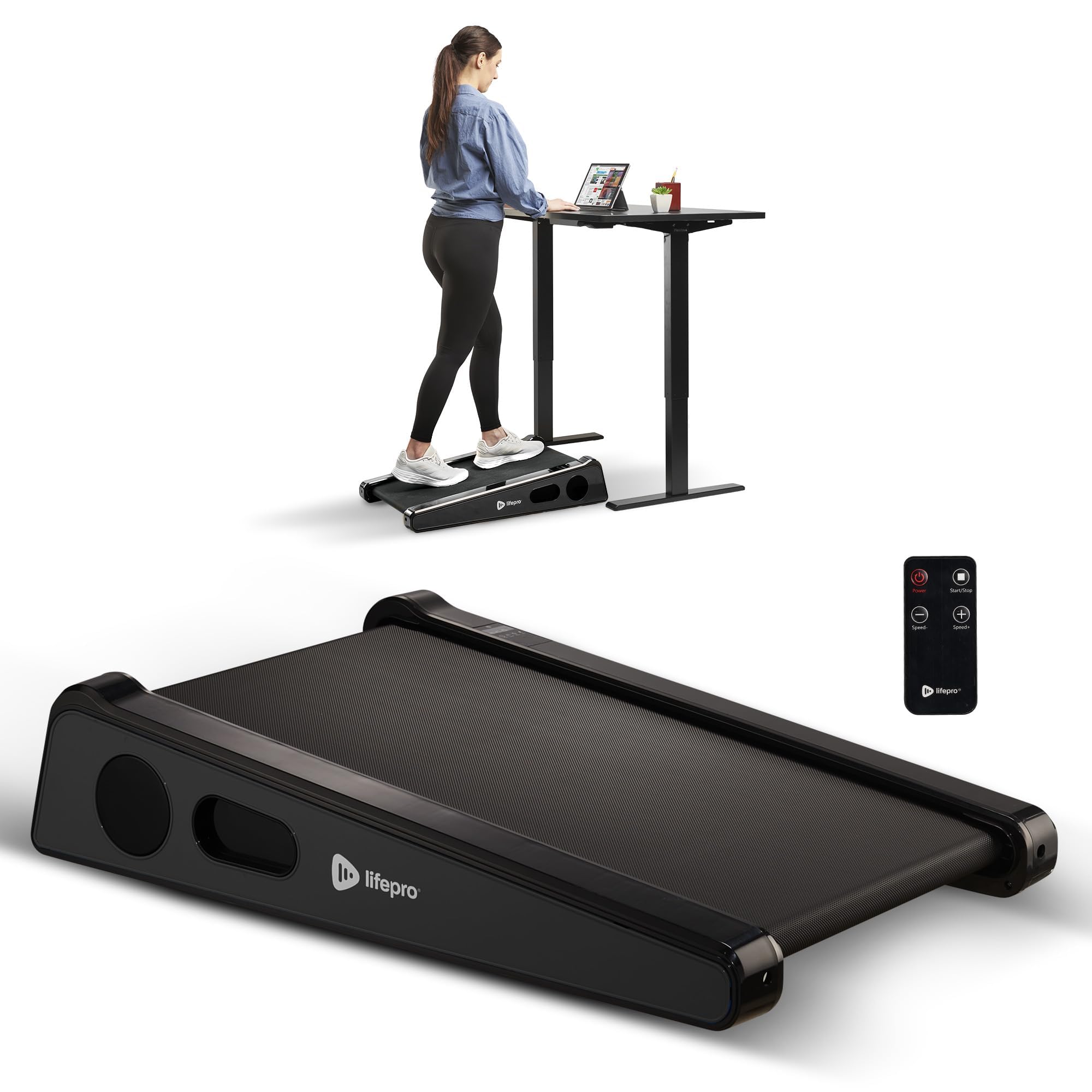 Lifepro Portable 30in Walking Pad Under Desk Mini Treadmill Under Desk Small Work Desk Compact Mini Treadmill - Max Speed 3
